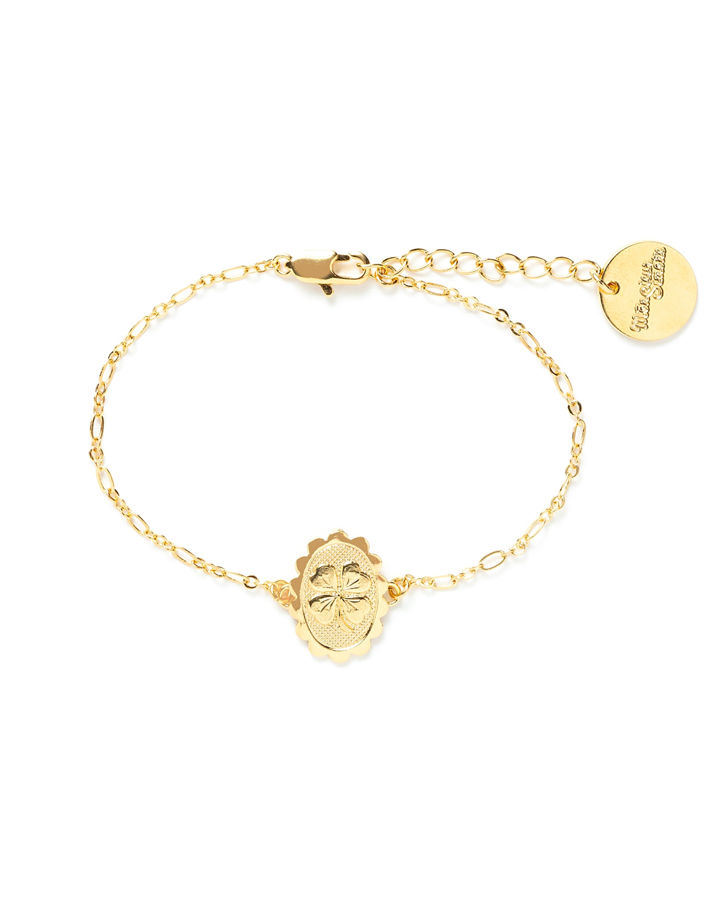 Gold-plated enamel clover bracelet MONSIEUR SIMONE