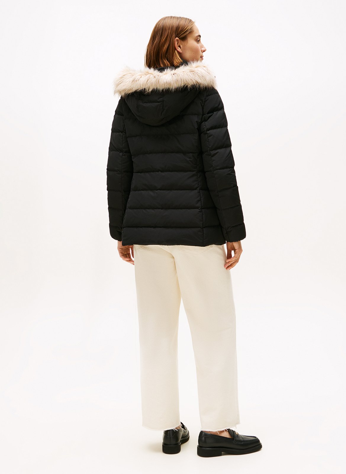 Doudoune droite col montant matelassée TOMMY HILFIGER Noir