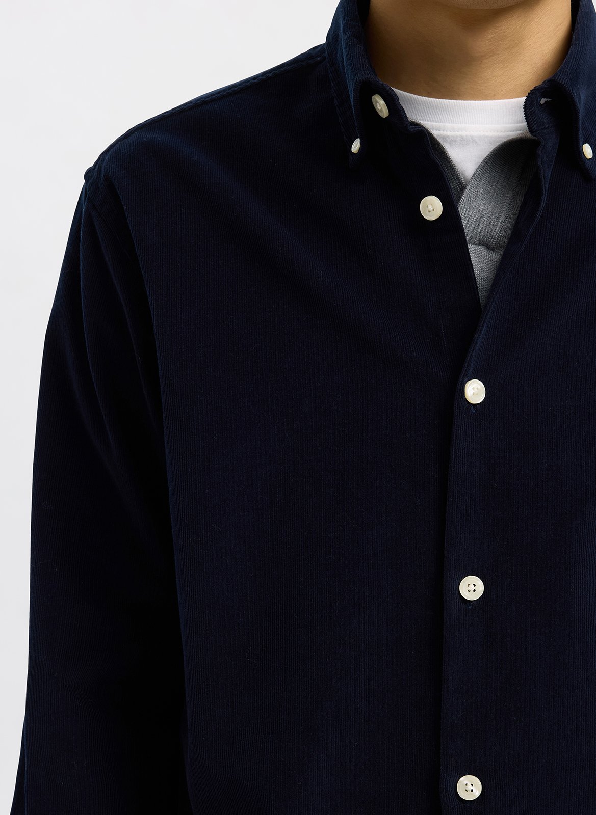 Surchemise en velours côtelé SELECTED Bleu