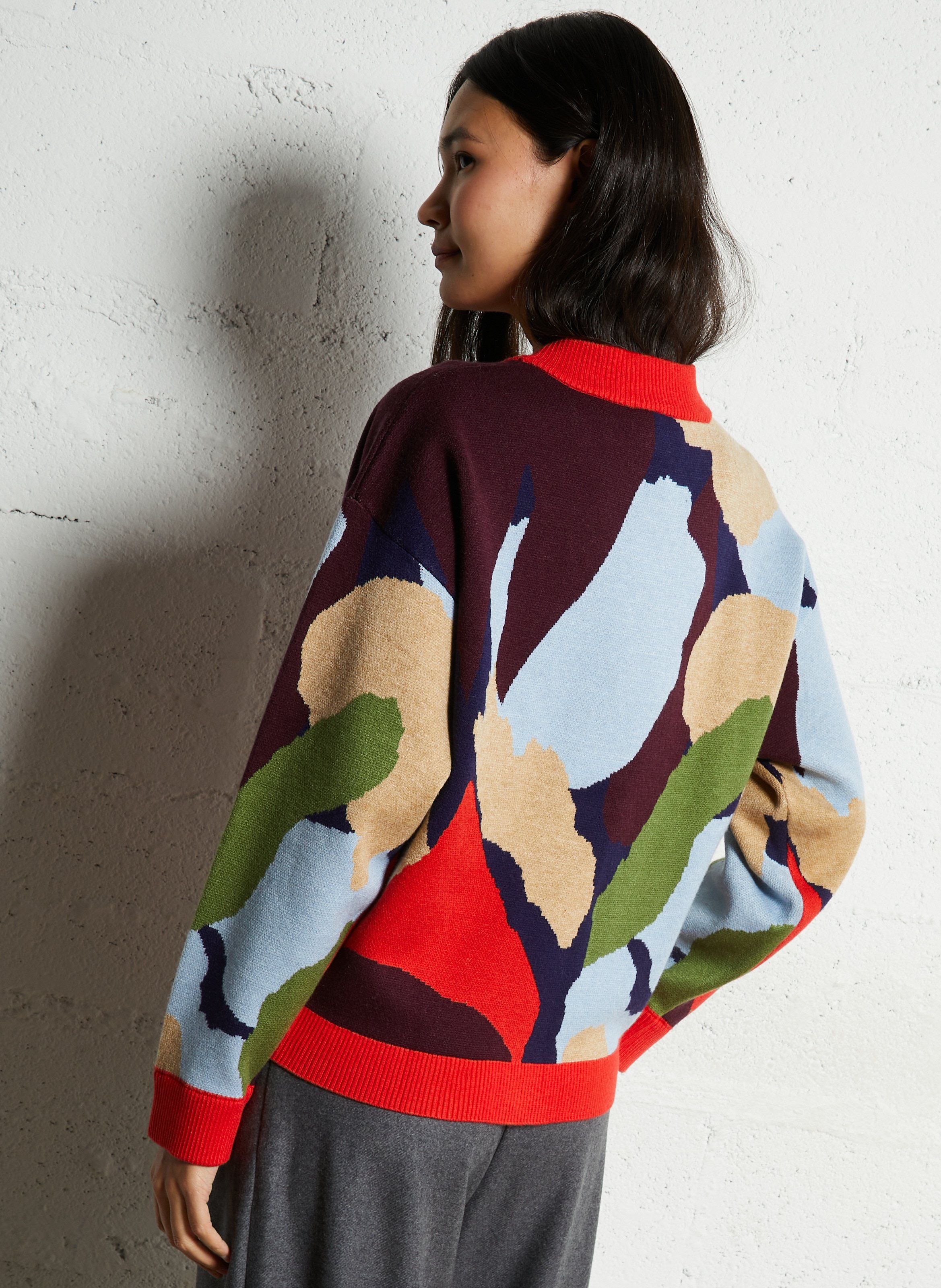 Gilet col V droit à motifs  NEVER FULLY DRESSED Multicolore