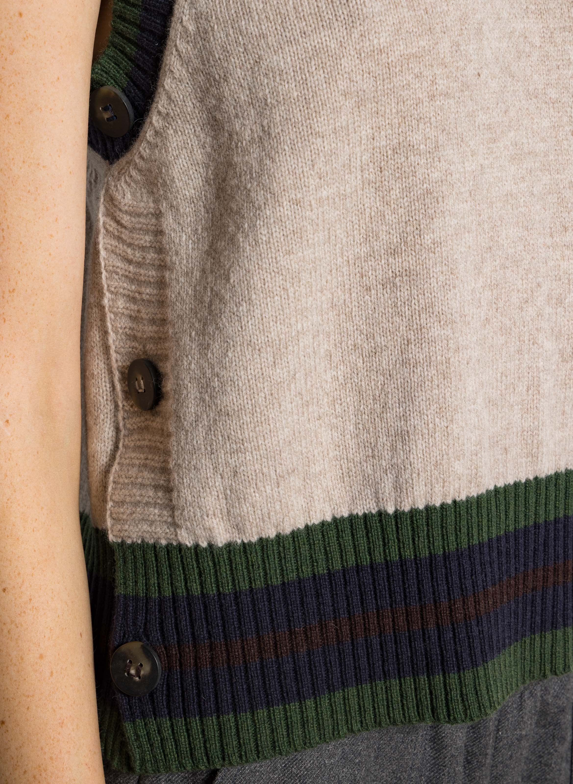 Pull droit col rond en laine DIEGA Beige