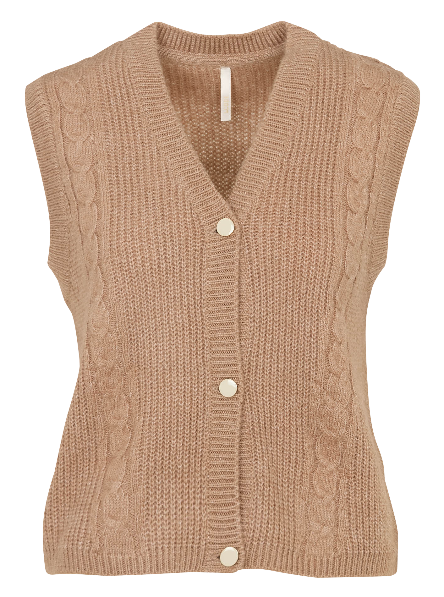 Gilet droit col V sans manches I CODE Blanc