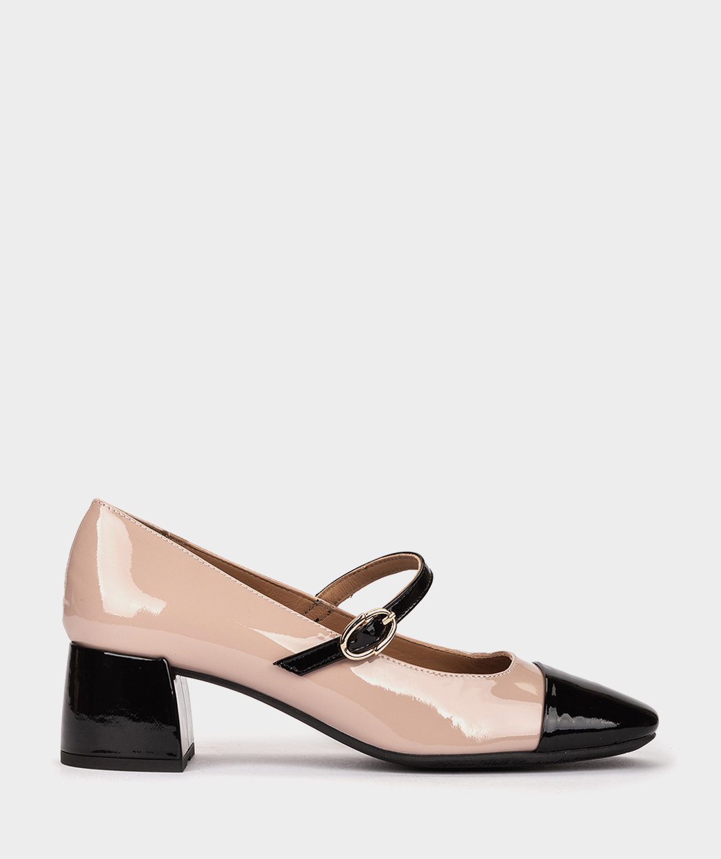 High-heeled patent leather shoes in nude and black in two colors PEDRO MIRALLES Pink