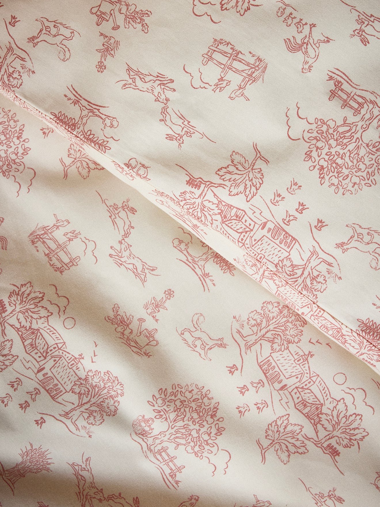 "Aloïs" cotton percale duvet cover CYRILLUS Pink