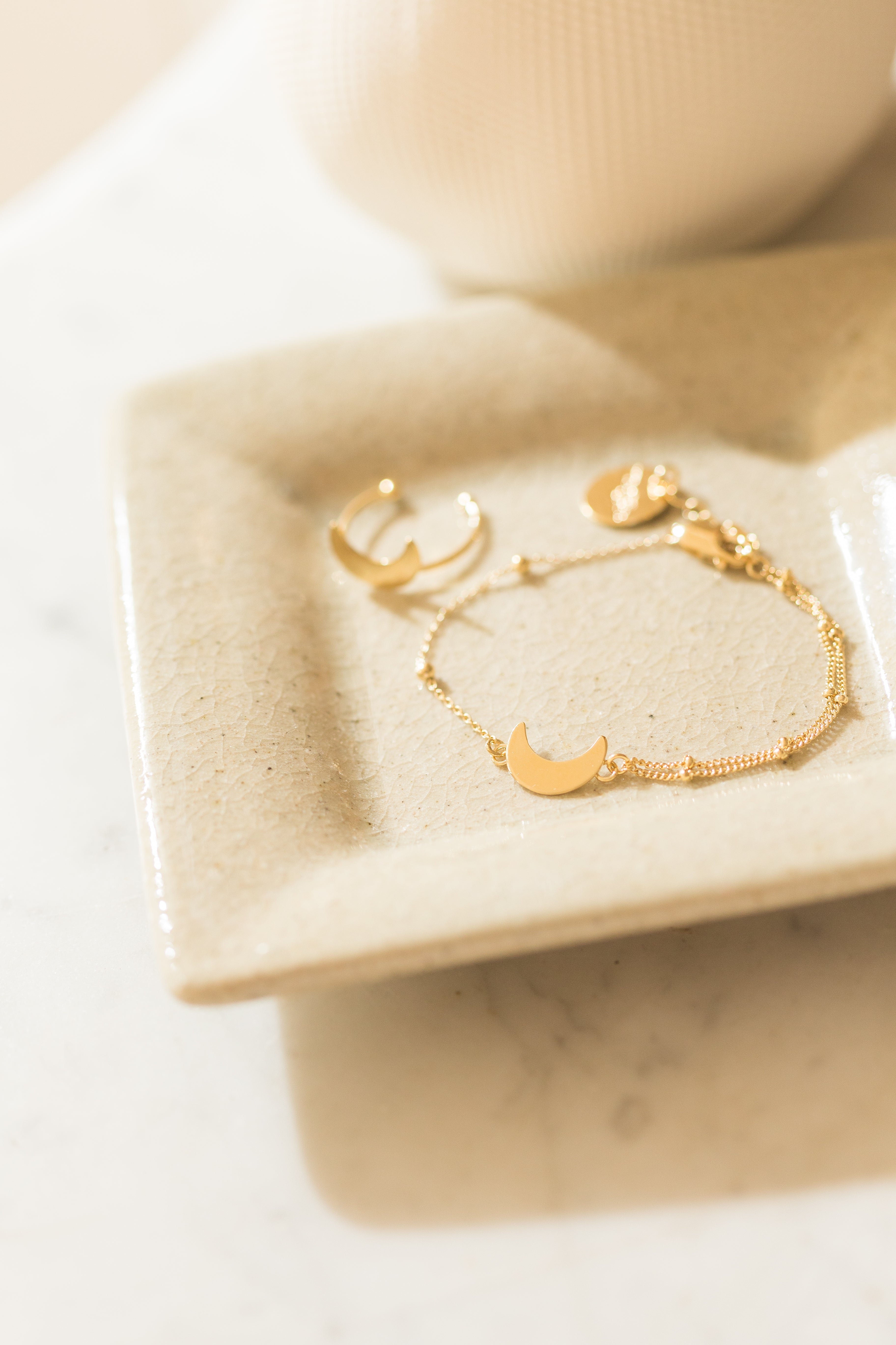 Silver-plated moon bracelet MONSIEUR SIMONE Golden