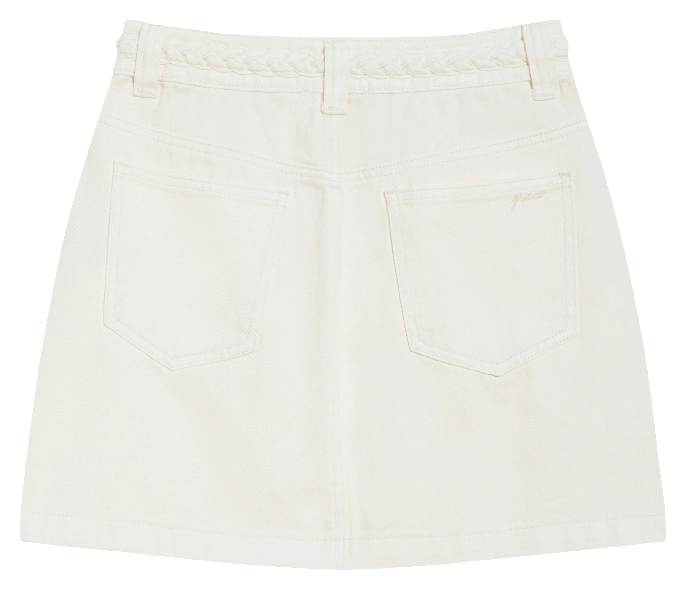 Kurzer Baumwoll-Jeansrock GRACE ET MILA Weiss