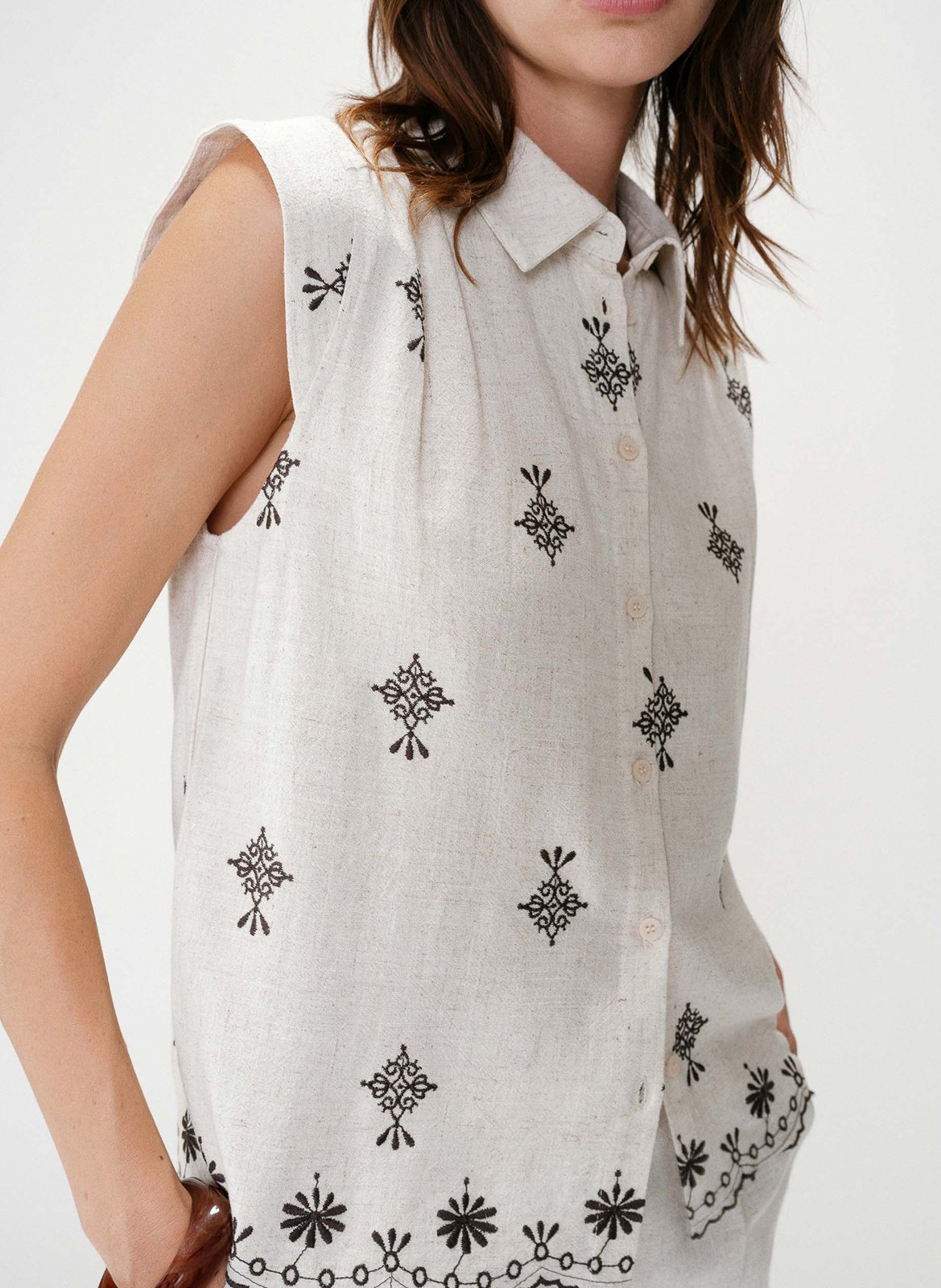 Blouse col classique  GRACE ET MILA Marron