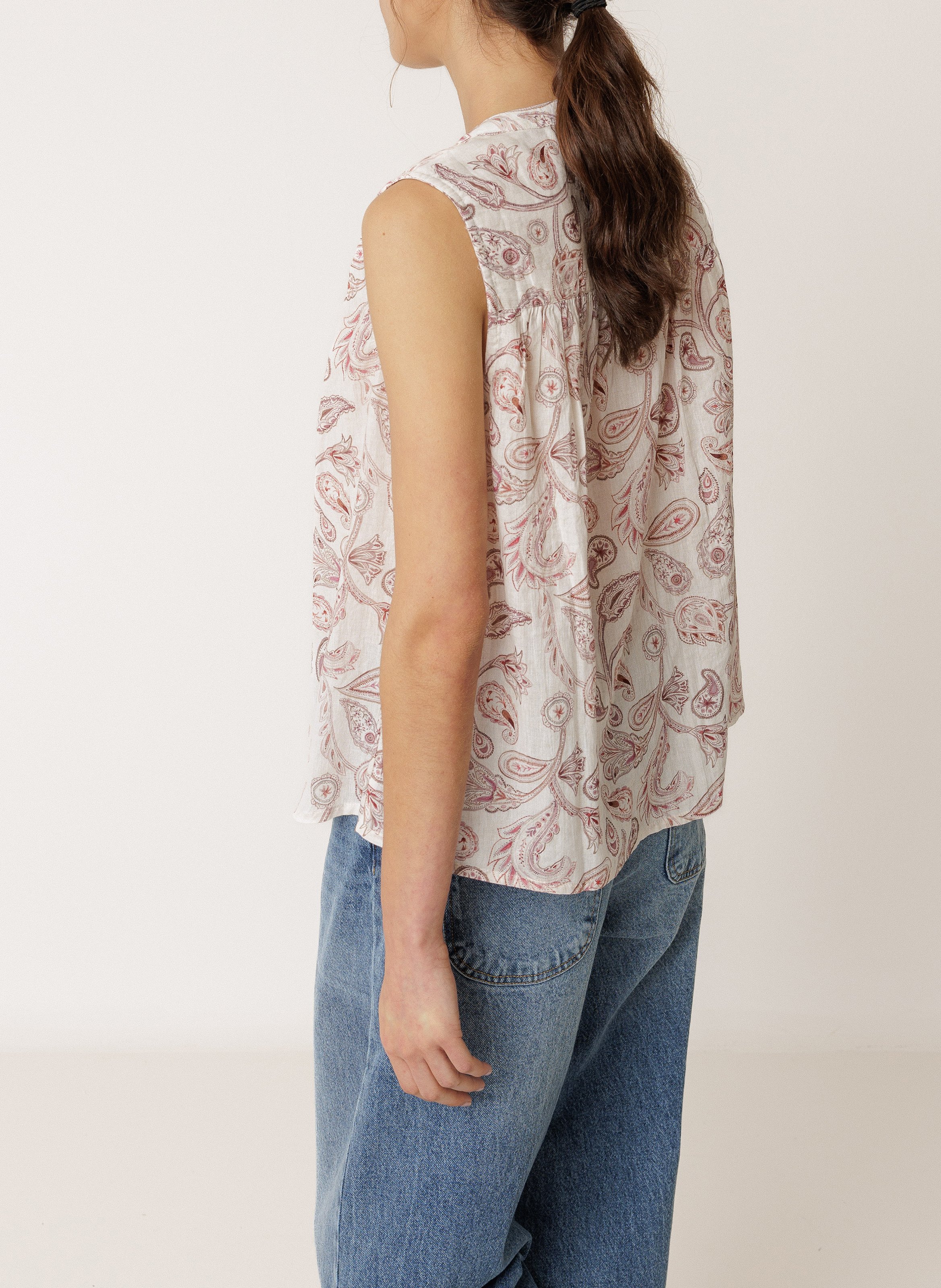 Ärmelloses bedrucktes Top INDI & COLD Rosa