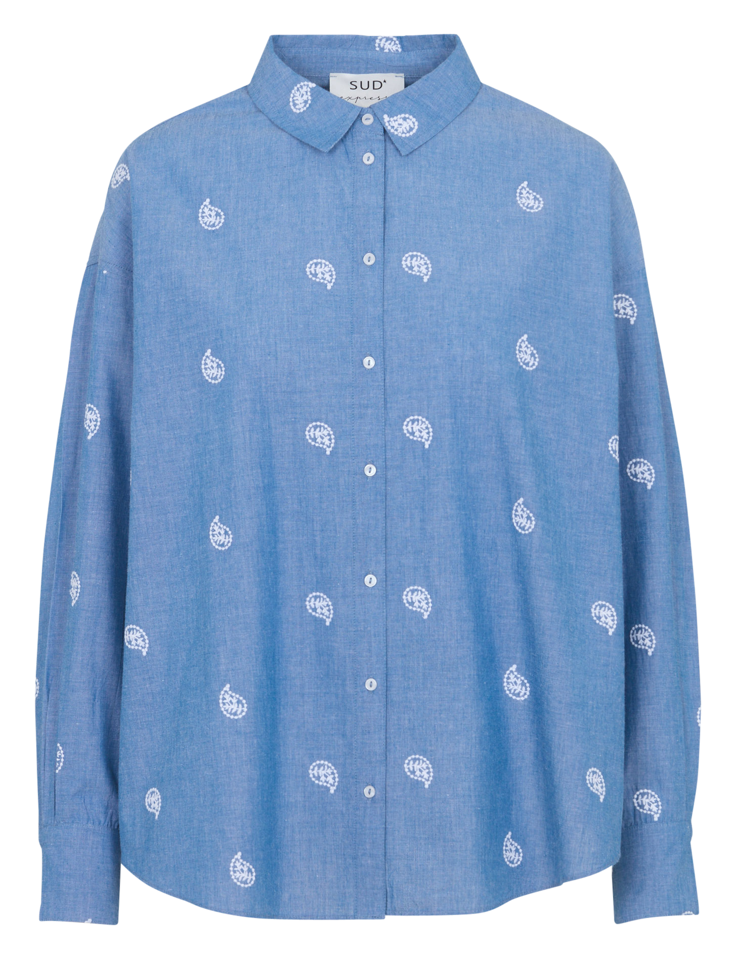 Chemise col classique en denim SUD EXPRESS Bleu