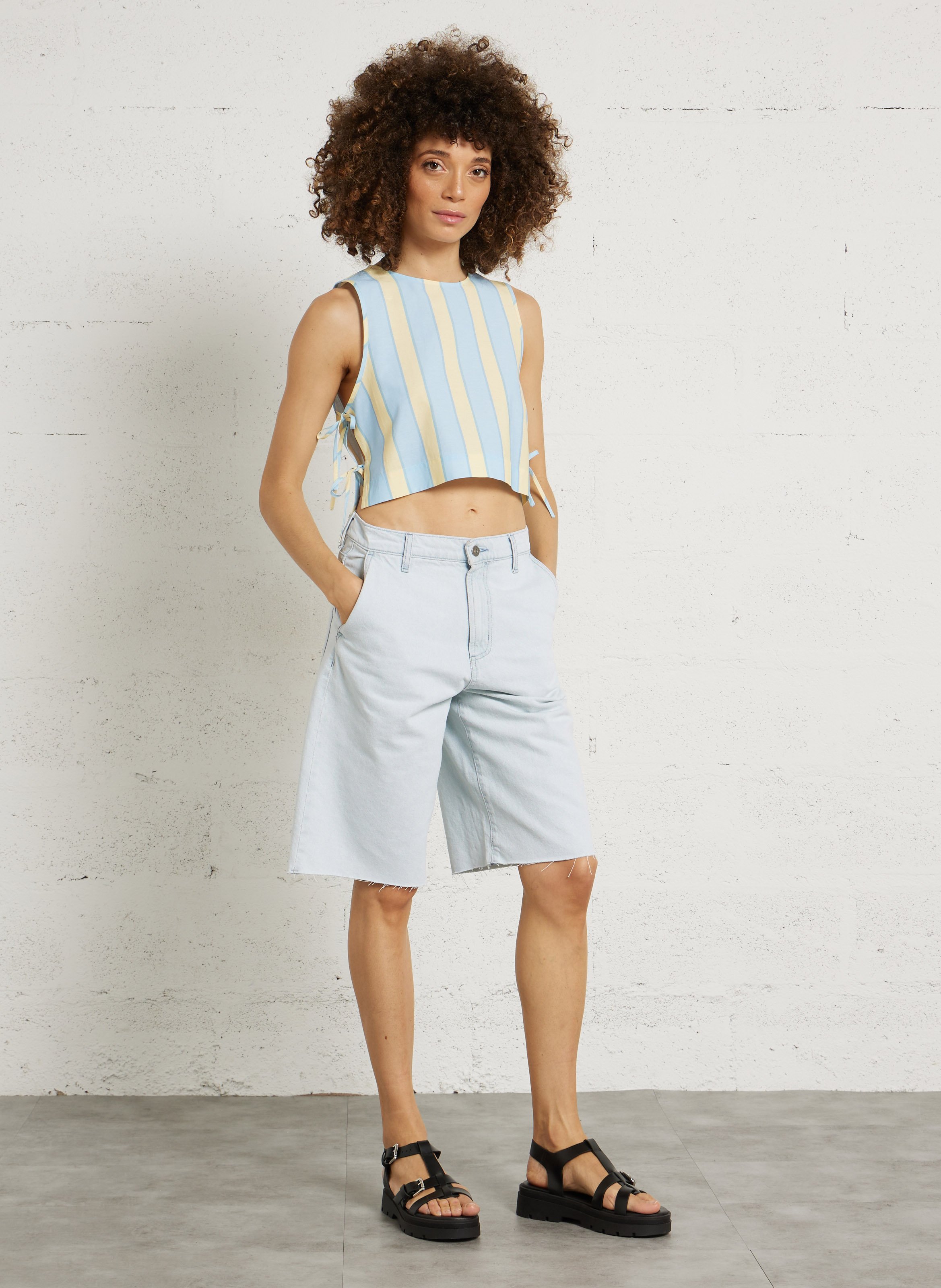 Gestreepte mouwloze top THE TINY BIG SISTER Veelkleurig