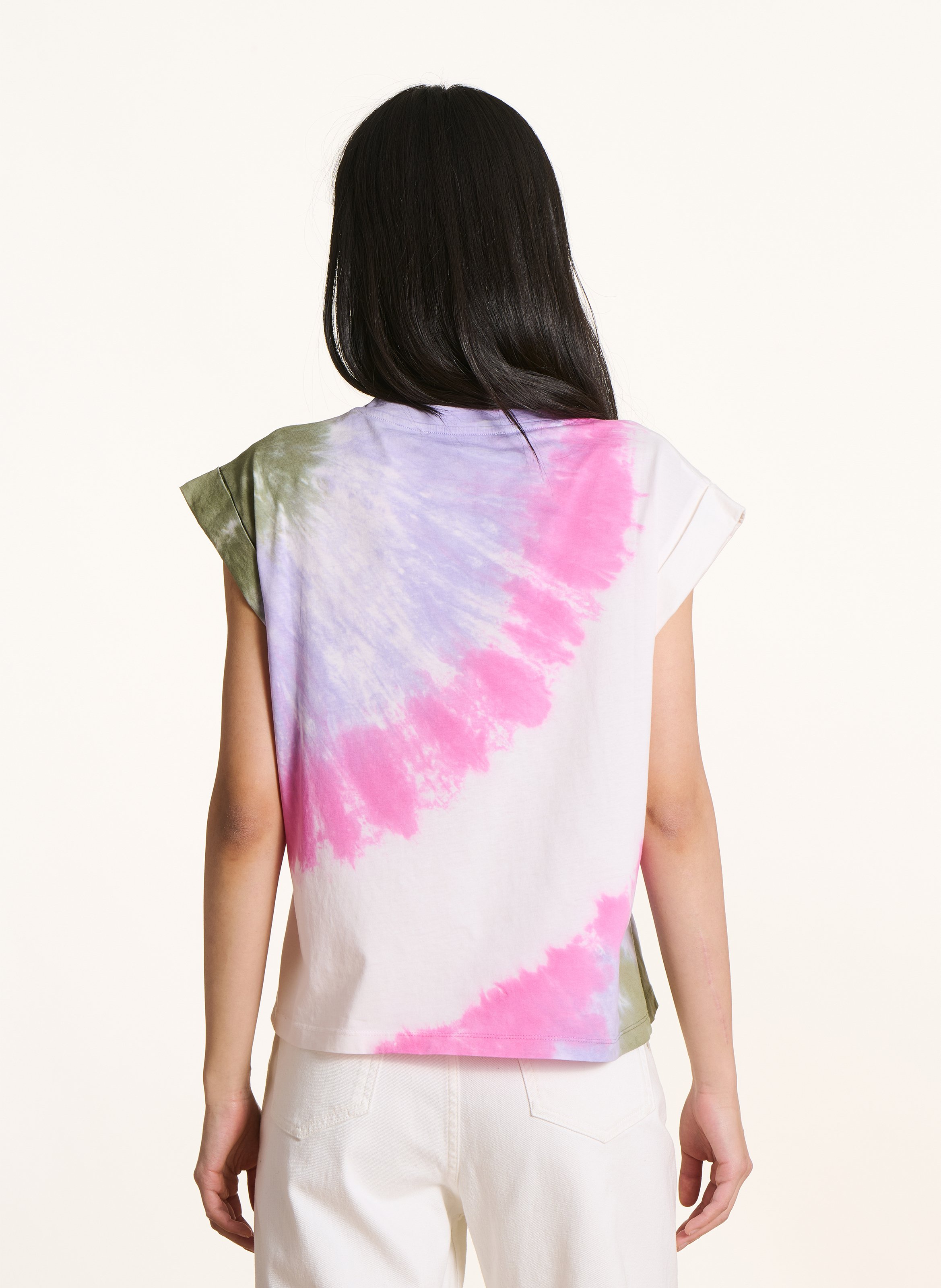 Tee-shirt droit en coton LA FEE MARABOUTEE Rose