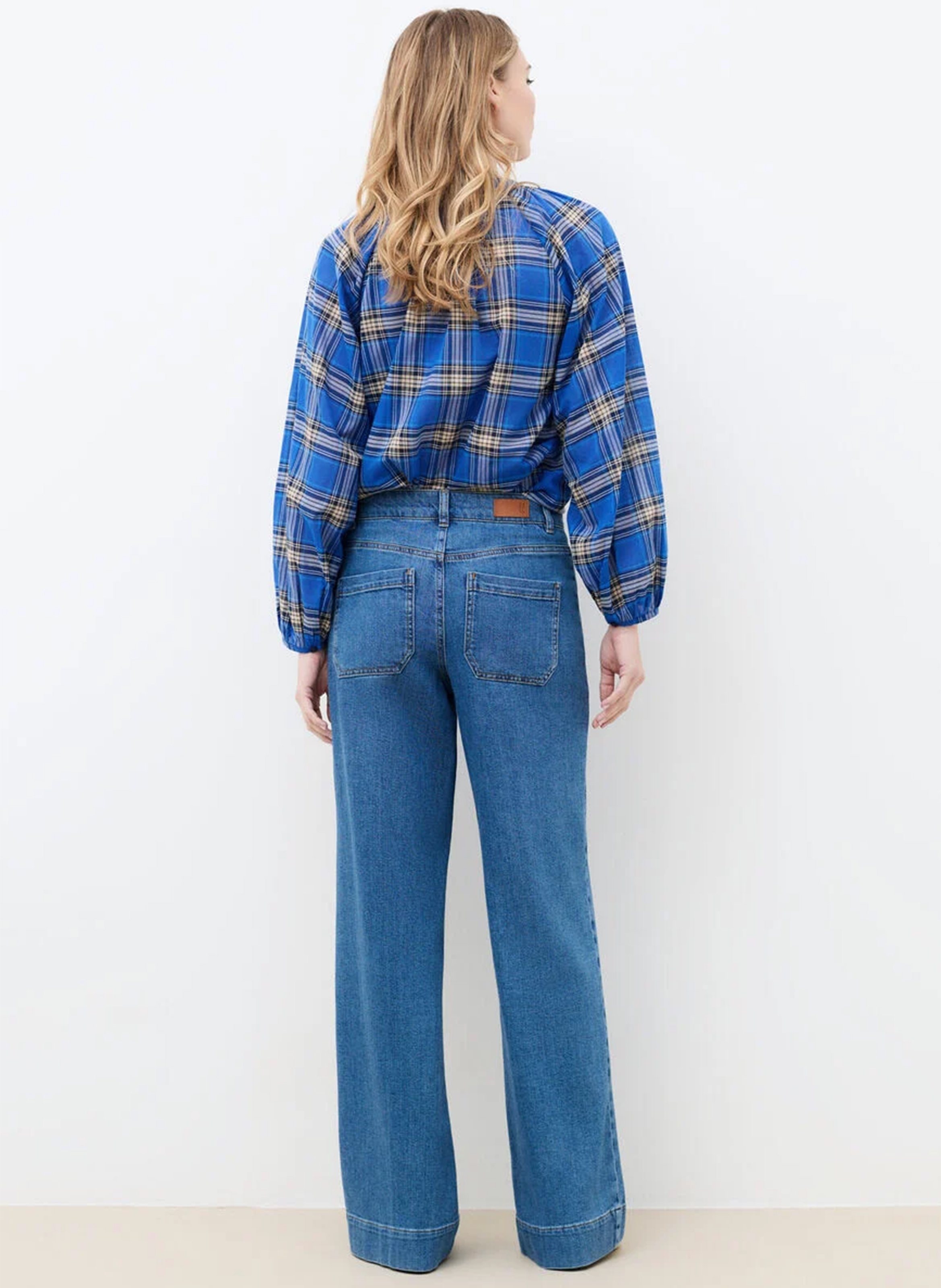 Jean flare en coton mélangé CAROLL Bleu