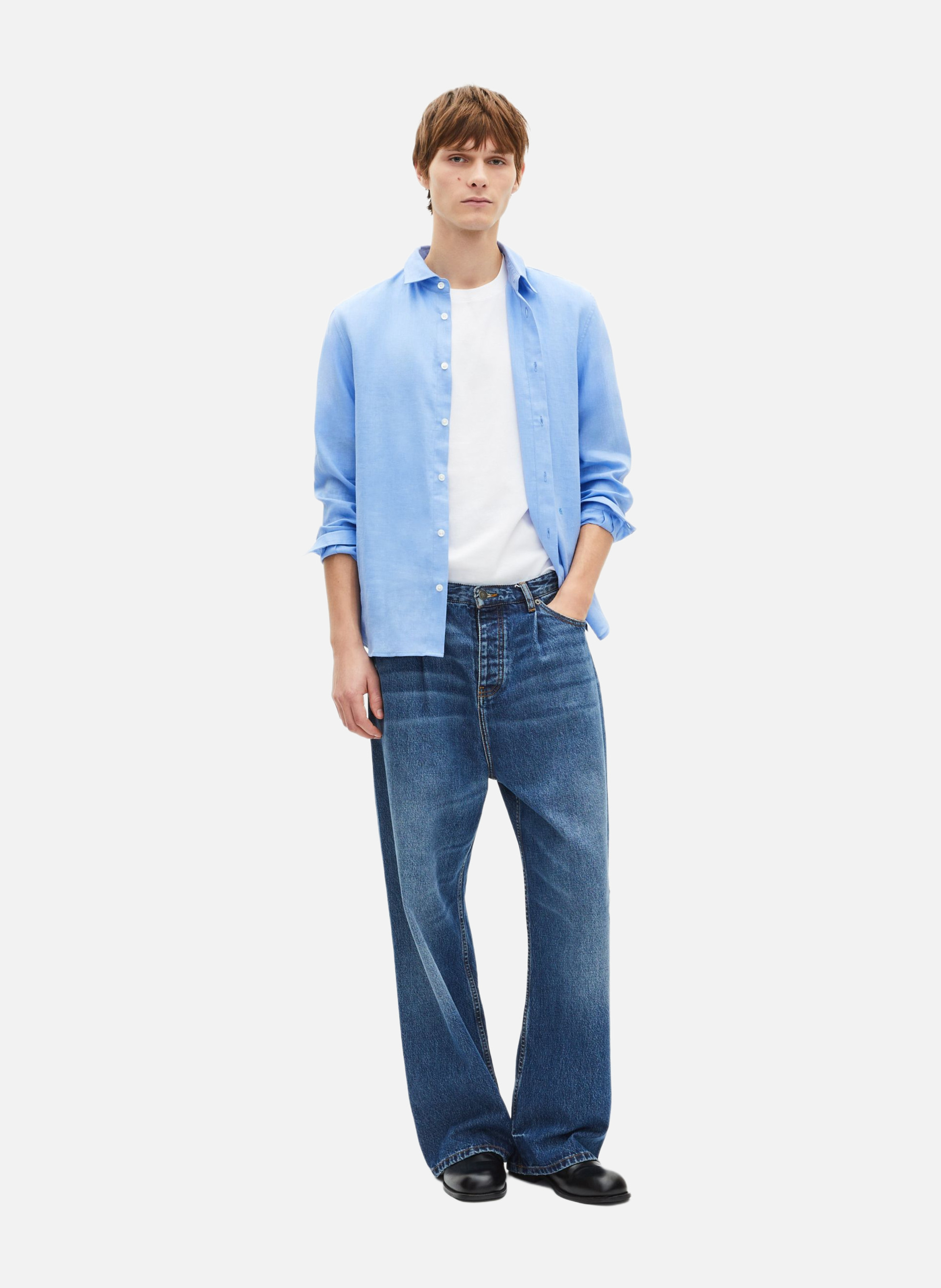 Linen shirt THE KOOPLES Blue