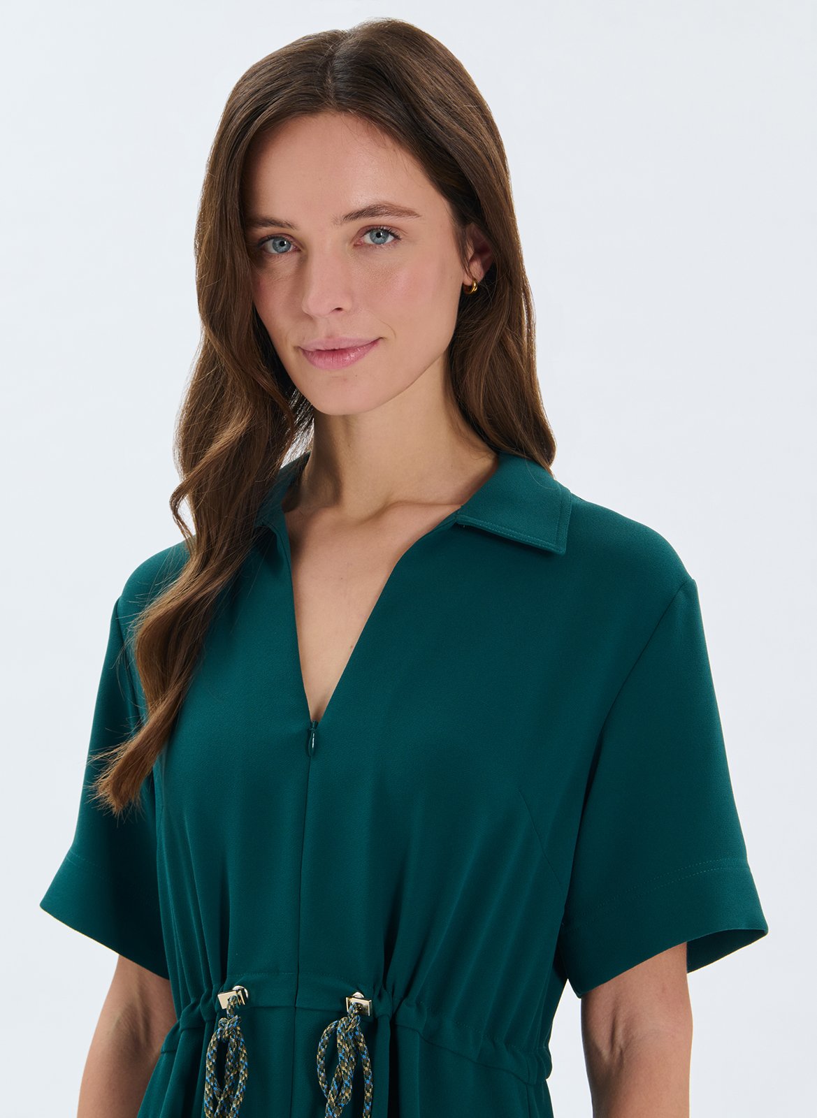 Fitted long dress ZAPA Green