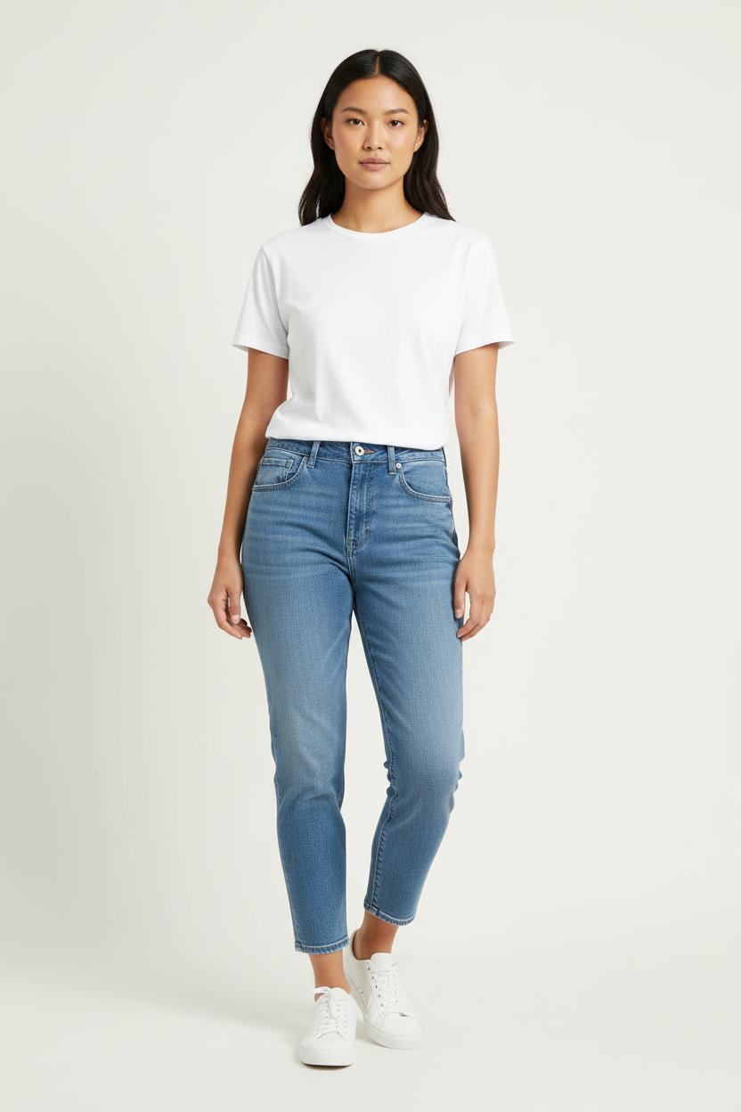 Cropped slim jeans with studs LEVI'S - Seconde main Blue