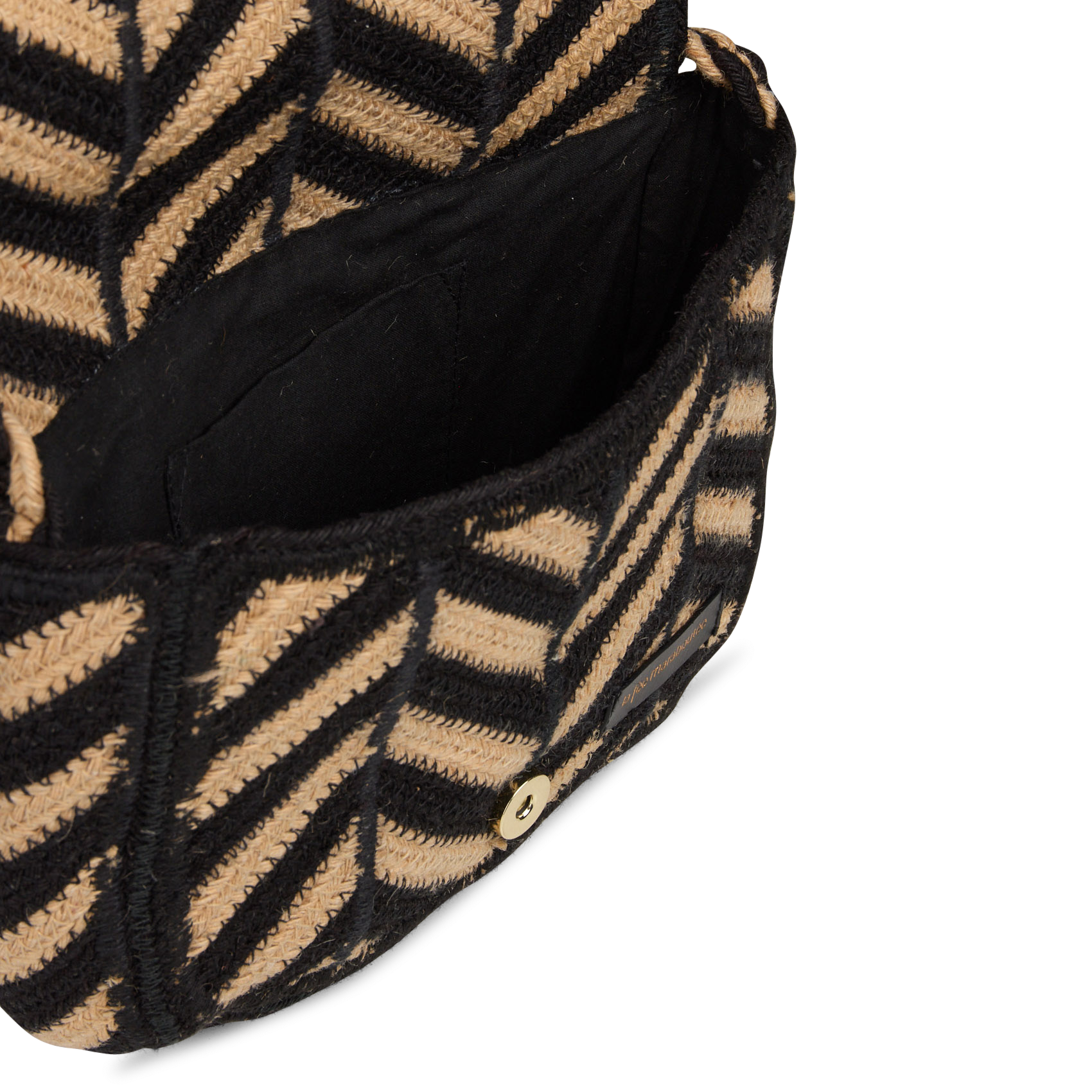 Umhängetasche mit Chevron-Muster aus Jute LA FEE MARABOUTEE Mehrfarbig