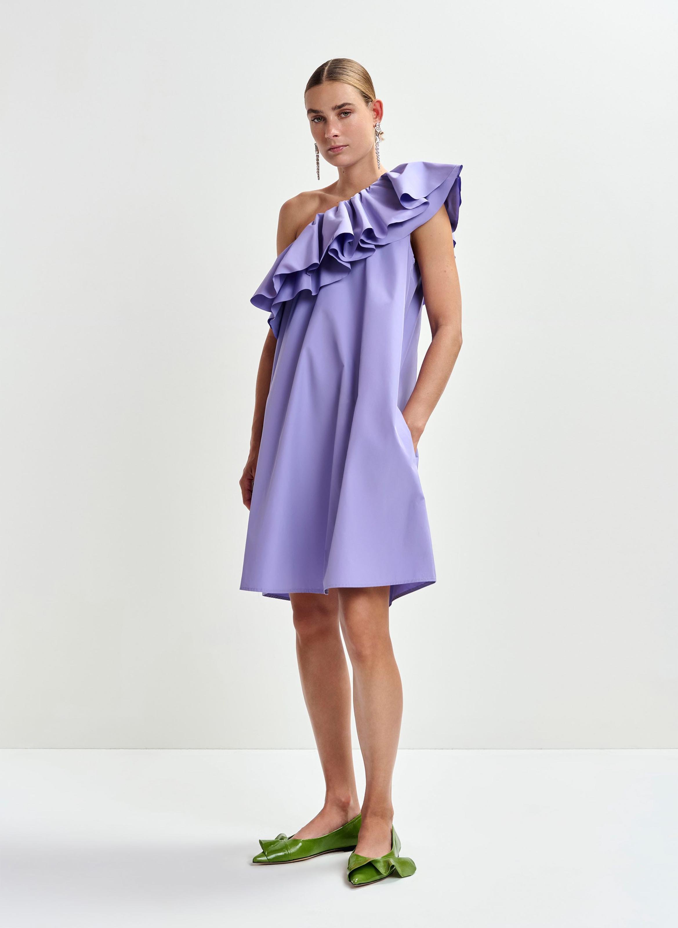 Short dress with asymmetric neckline ESSENTIEL ANTWERP