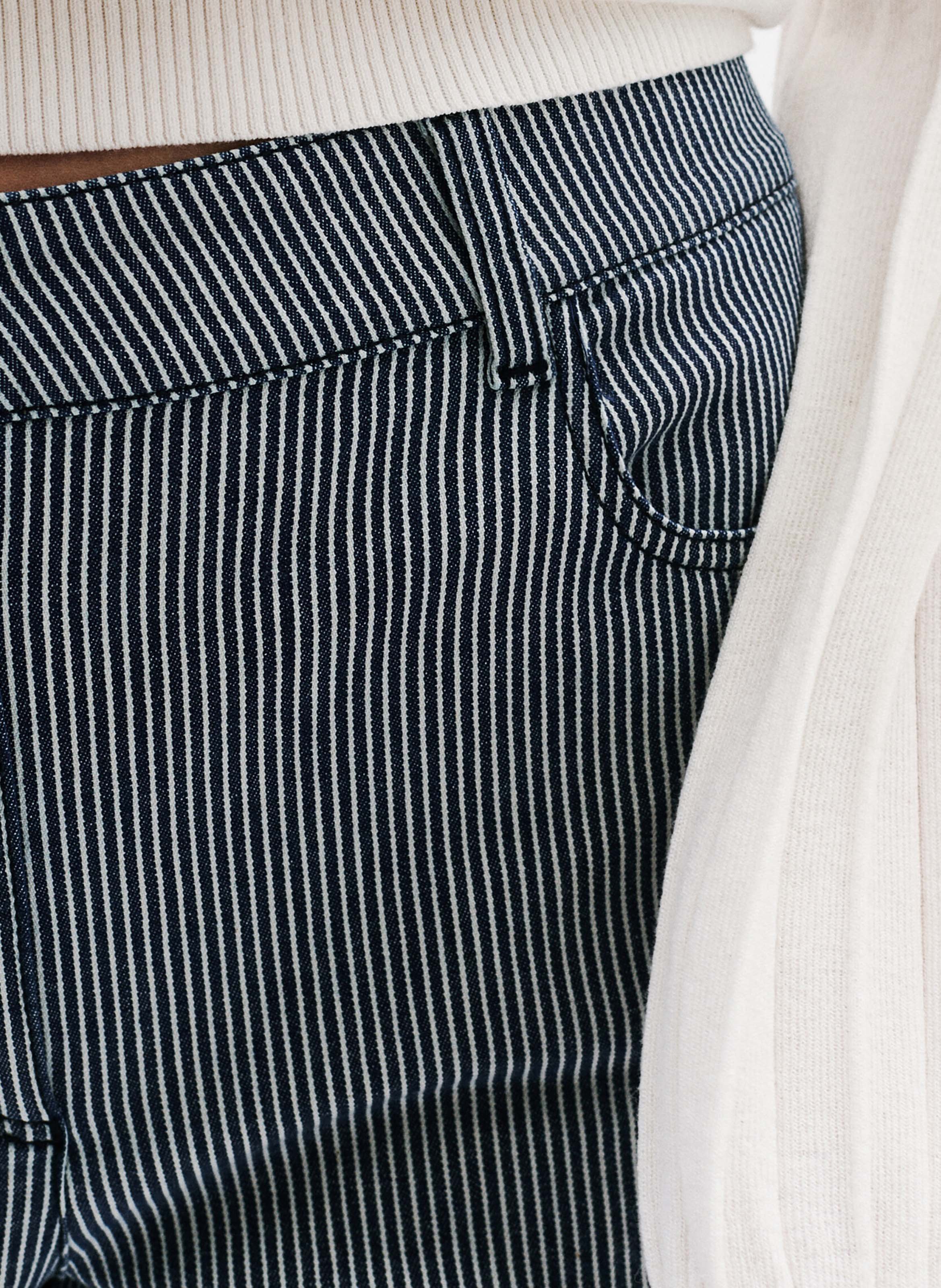 Striped cropped pants CAROLL Blue