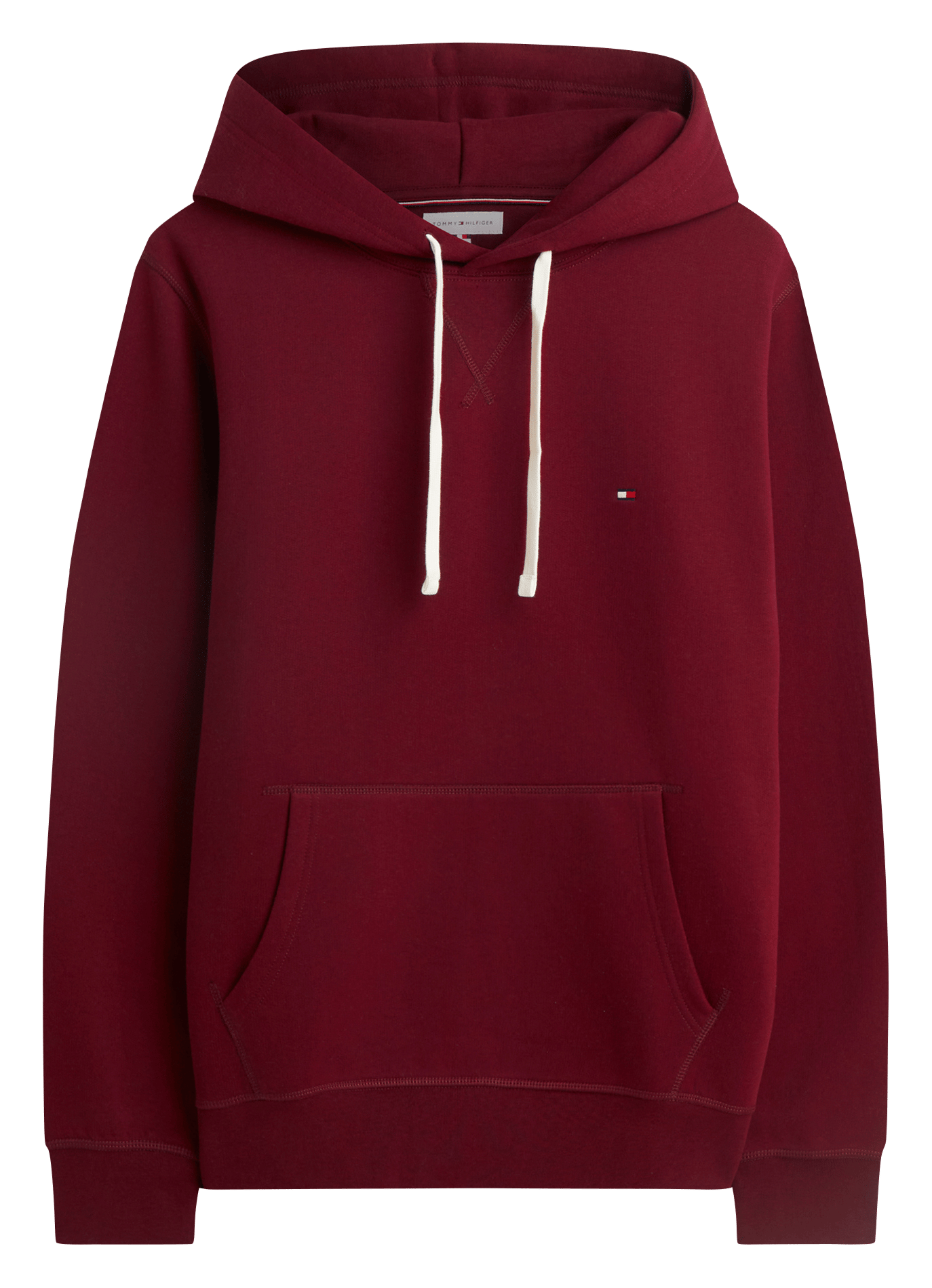 Hoodie met kangoeroezak en lange mouwen  Burgundy