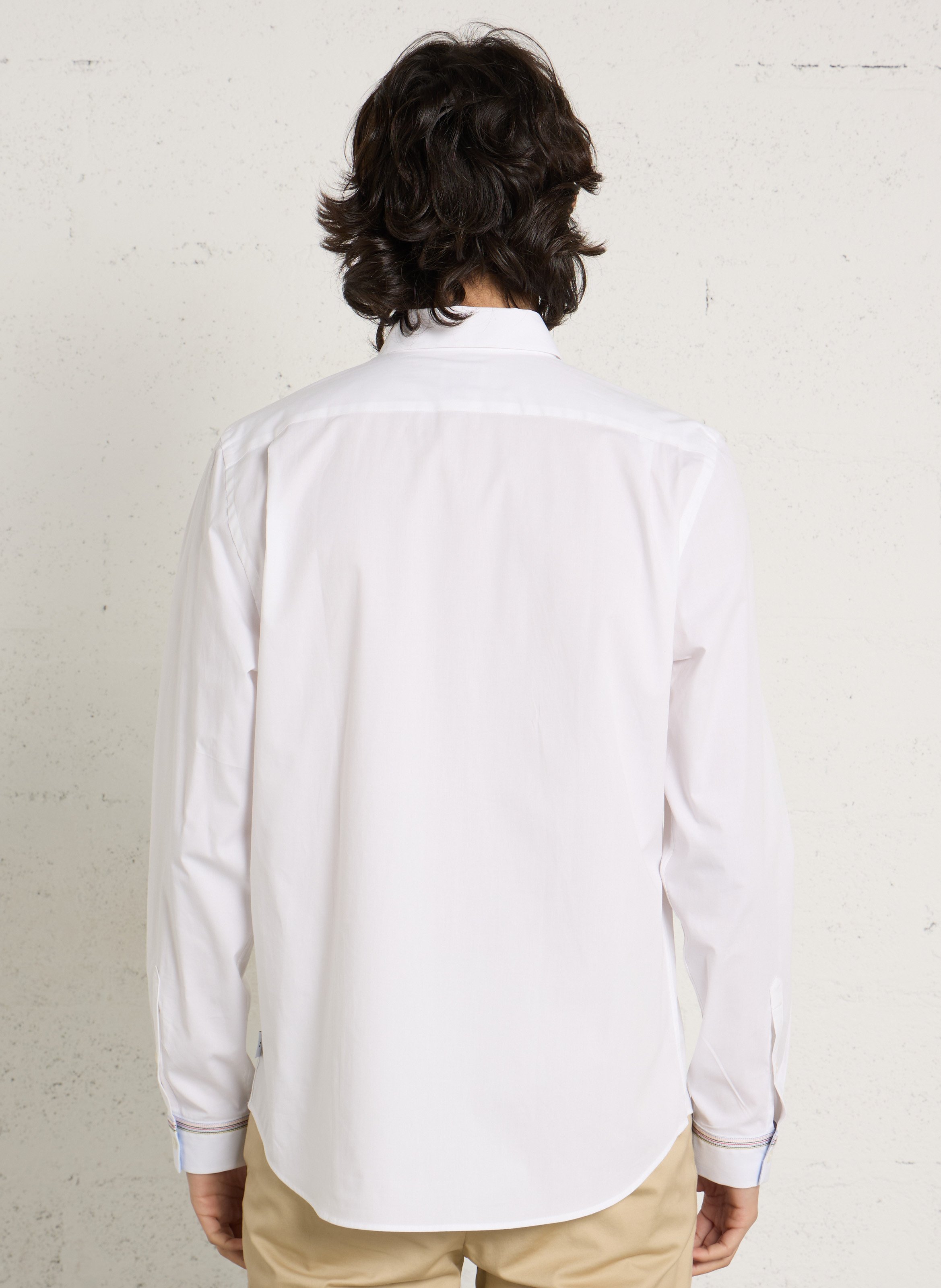 Rechte blouse van biologisch katoenmix PAUL SMITH Wit