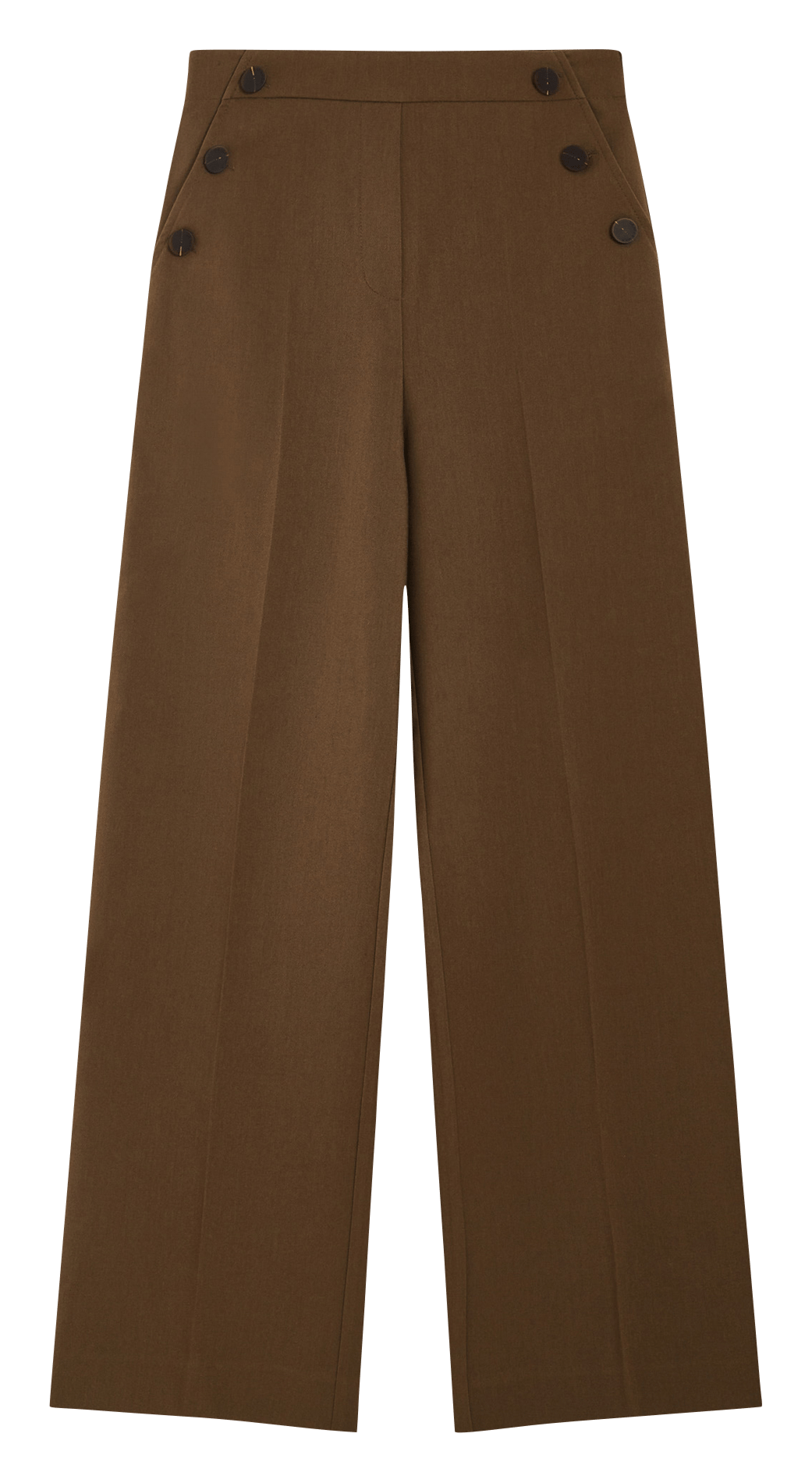Pantalon droit taille haute | Vert GRACE ET MILA Femme