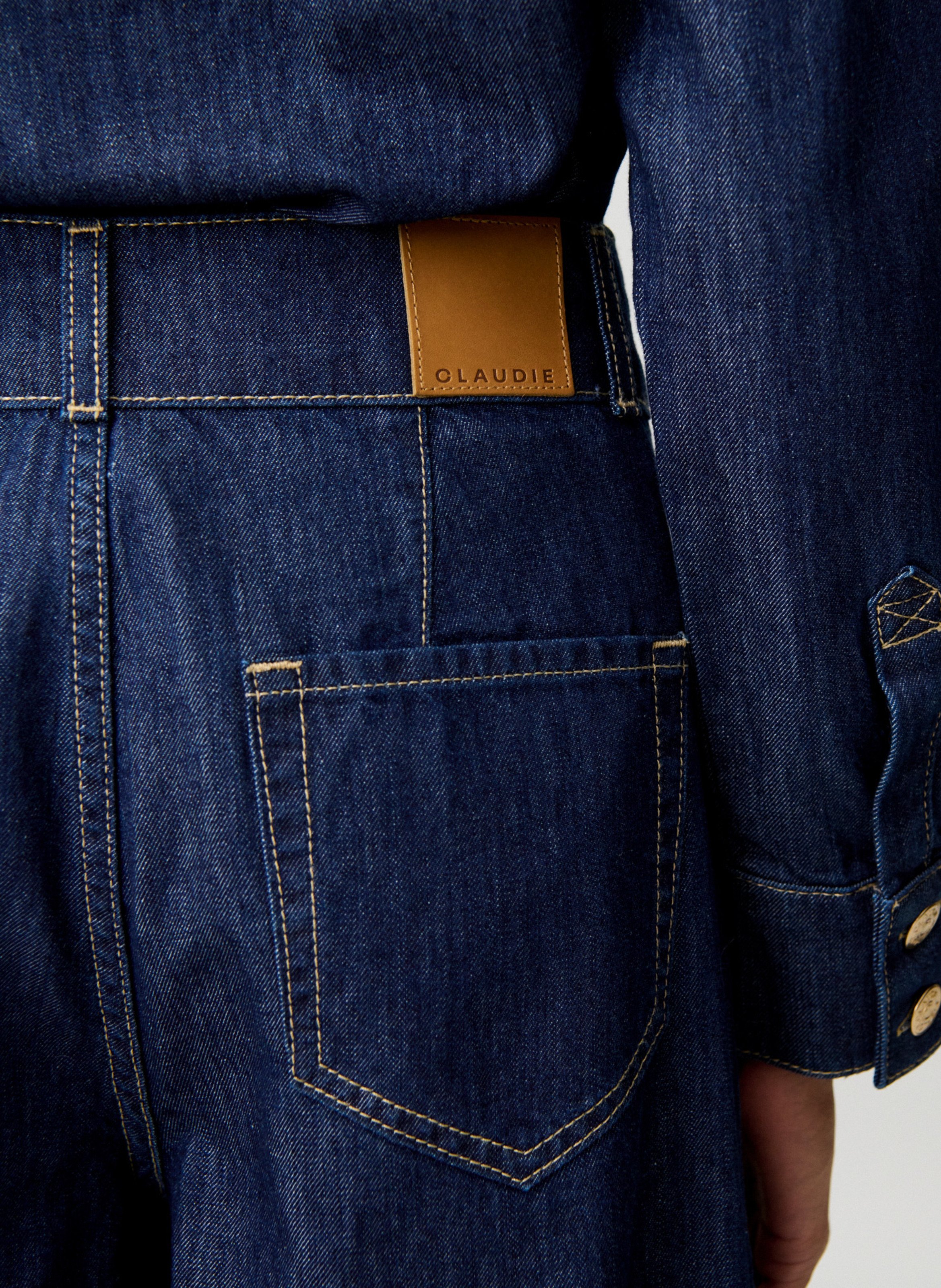 Jean droit en coton CLAUDIE PIERLOT Bleu