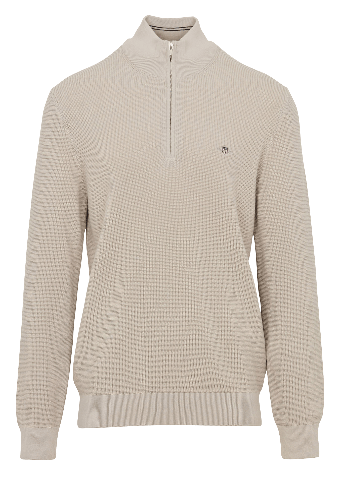 Solid color zip-up high neck sweater GANT