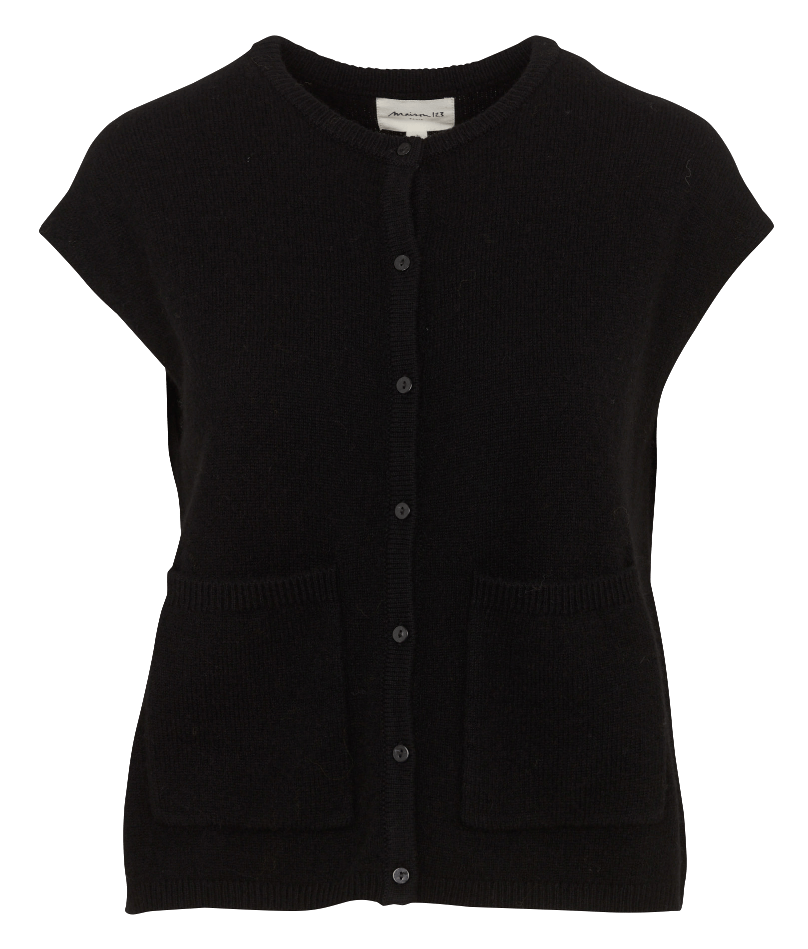 Gilet col rond en laine MAISON 123