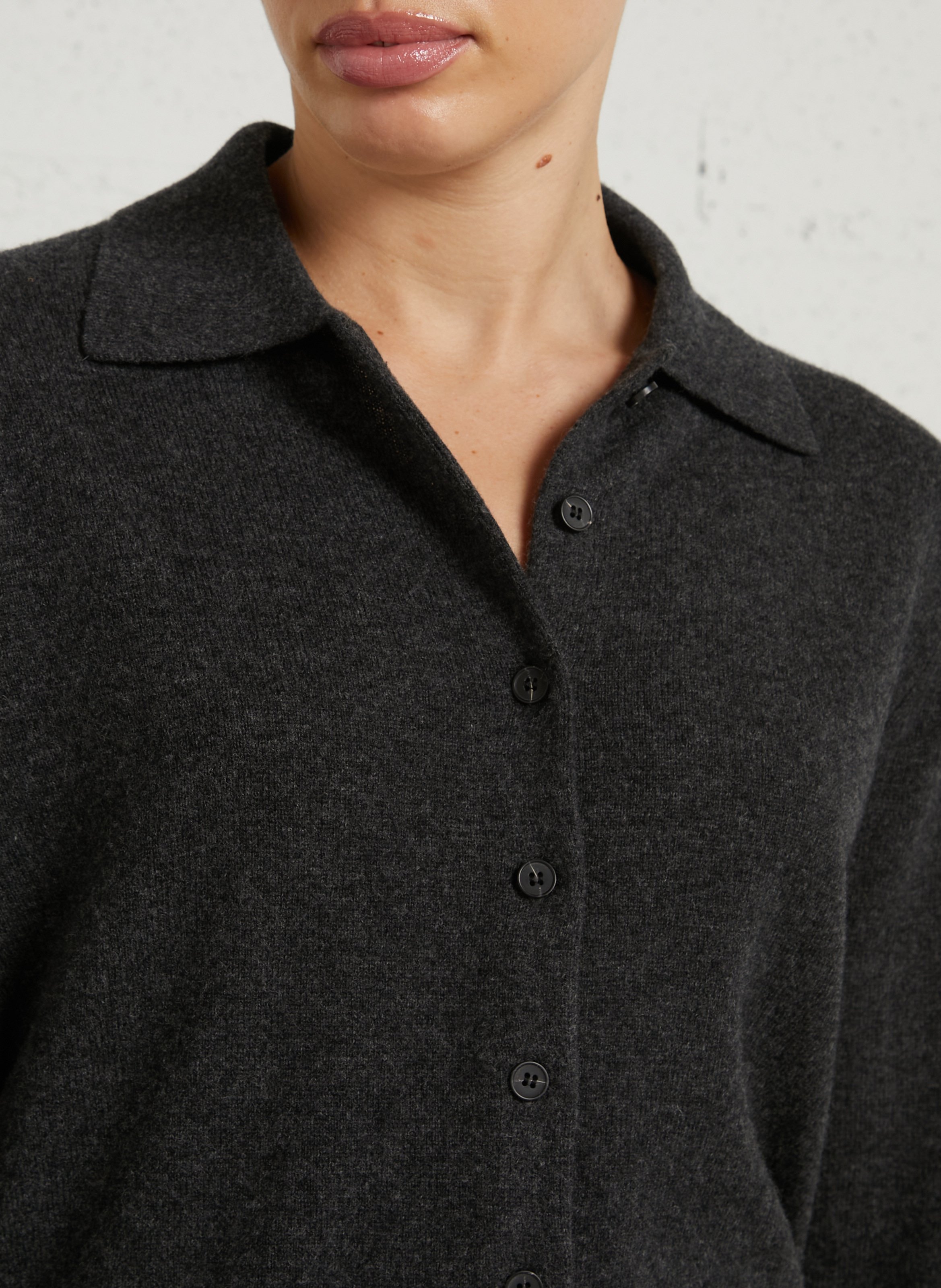 Cardigan droit en mohair JC SOPHIE Gris