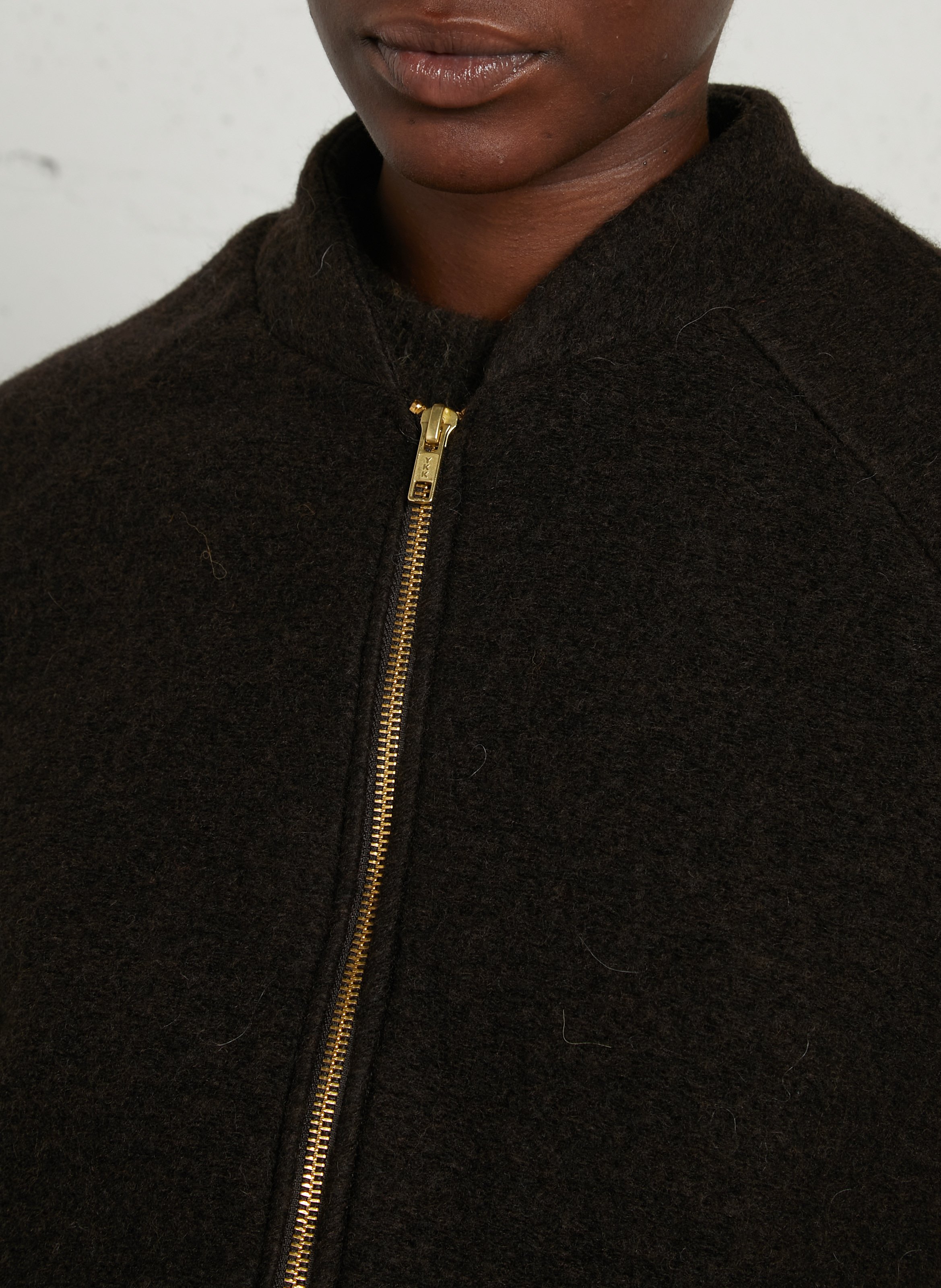 College-Jacke aus Wollmix DES PETITS HAUTS Braun