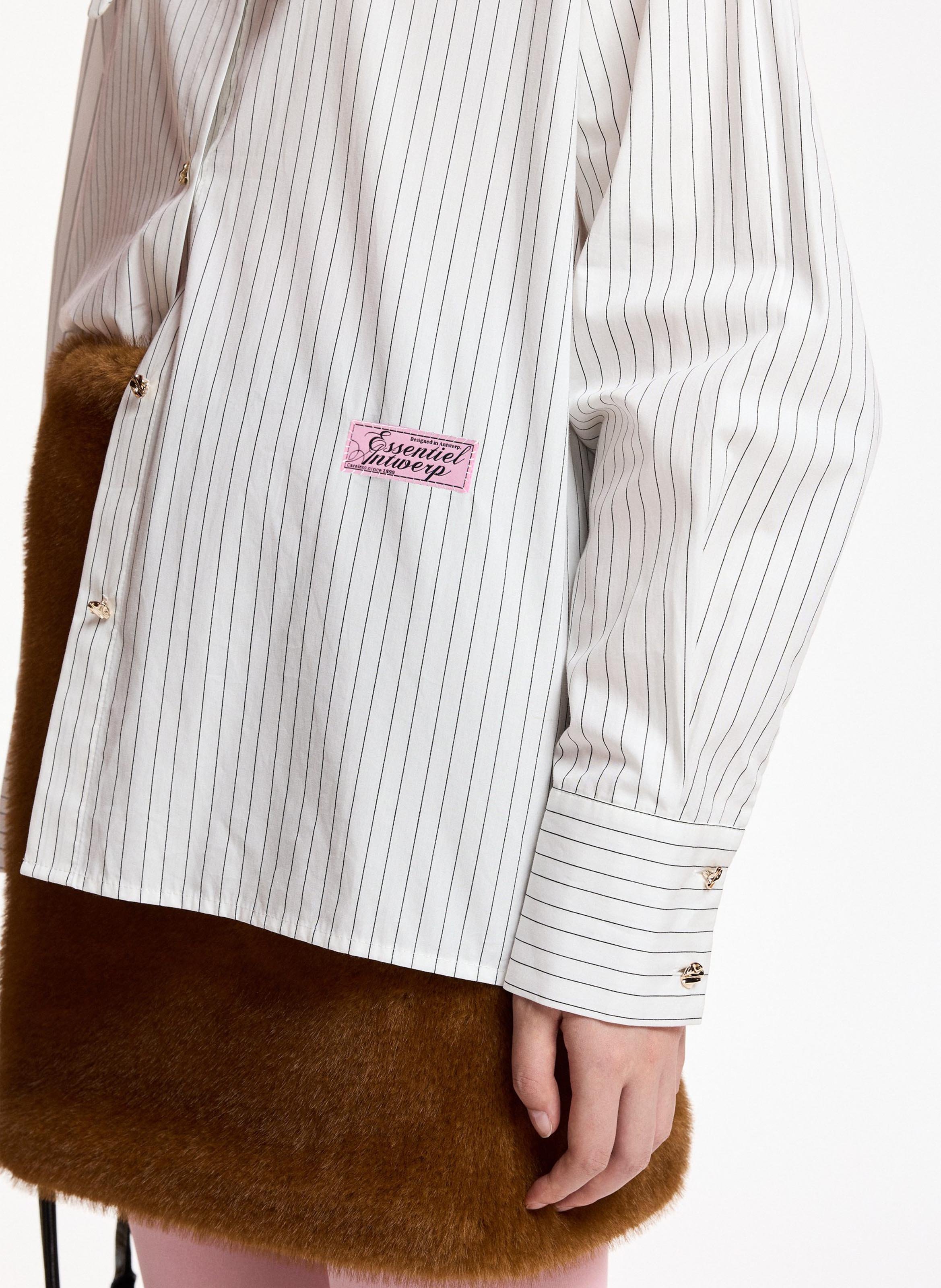 Shirt with pointed collar in organic cotton ESSENTIEL ANTWERP White