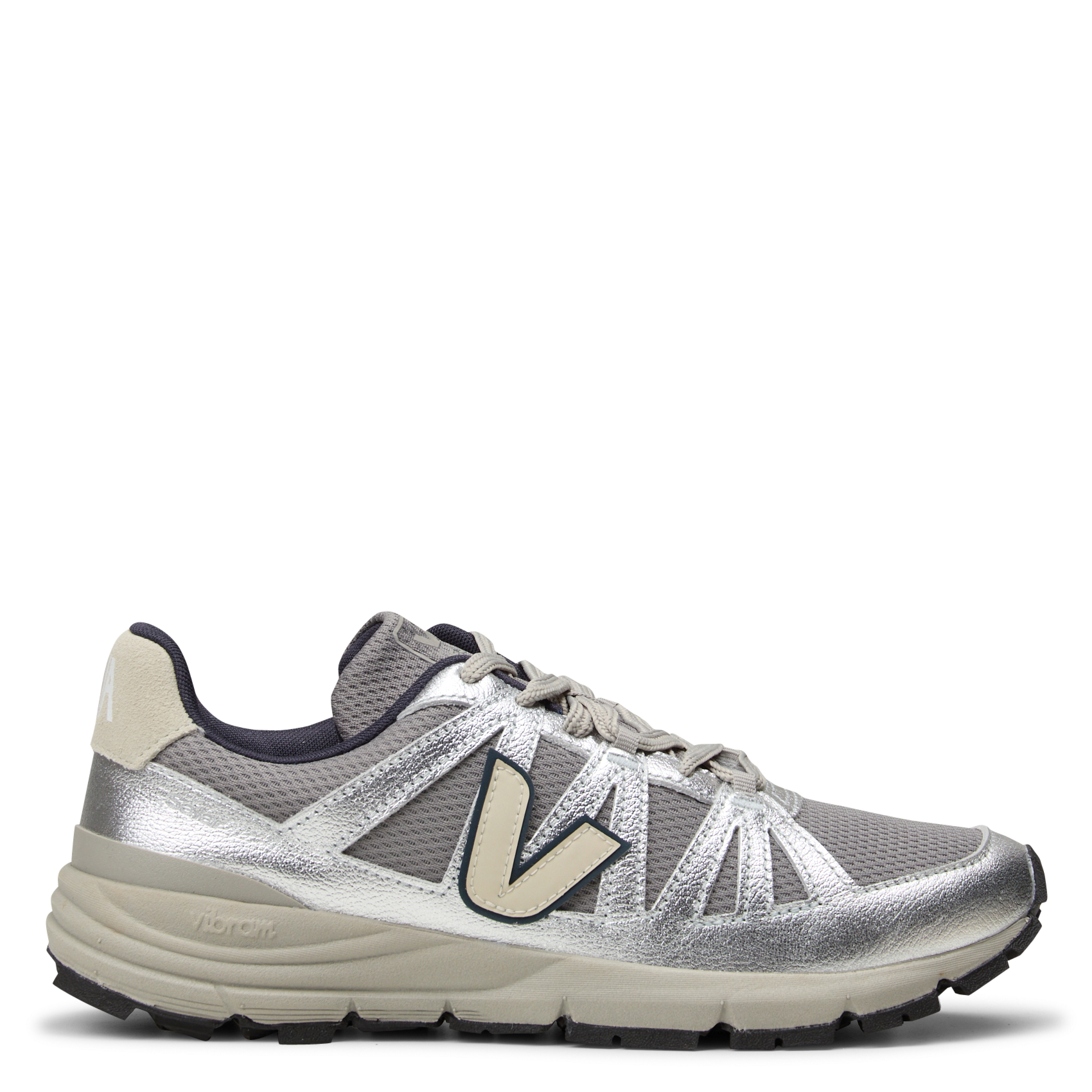 Niedrige Schnürsneaker VEJA Silber