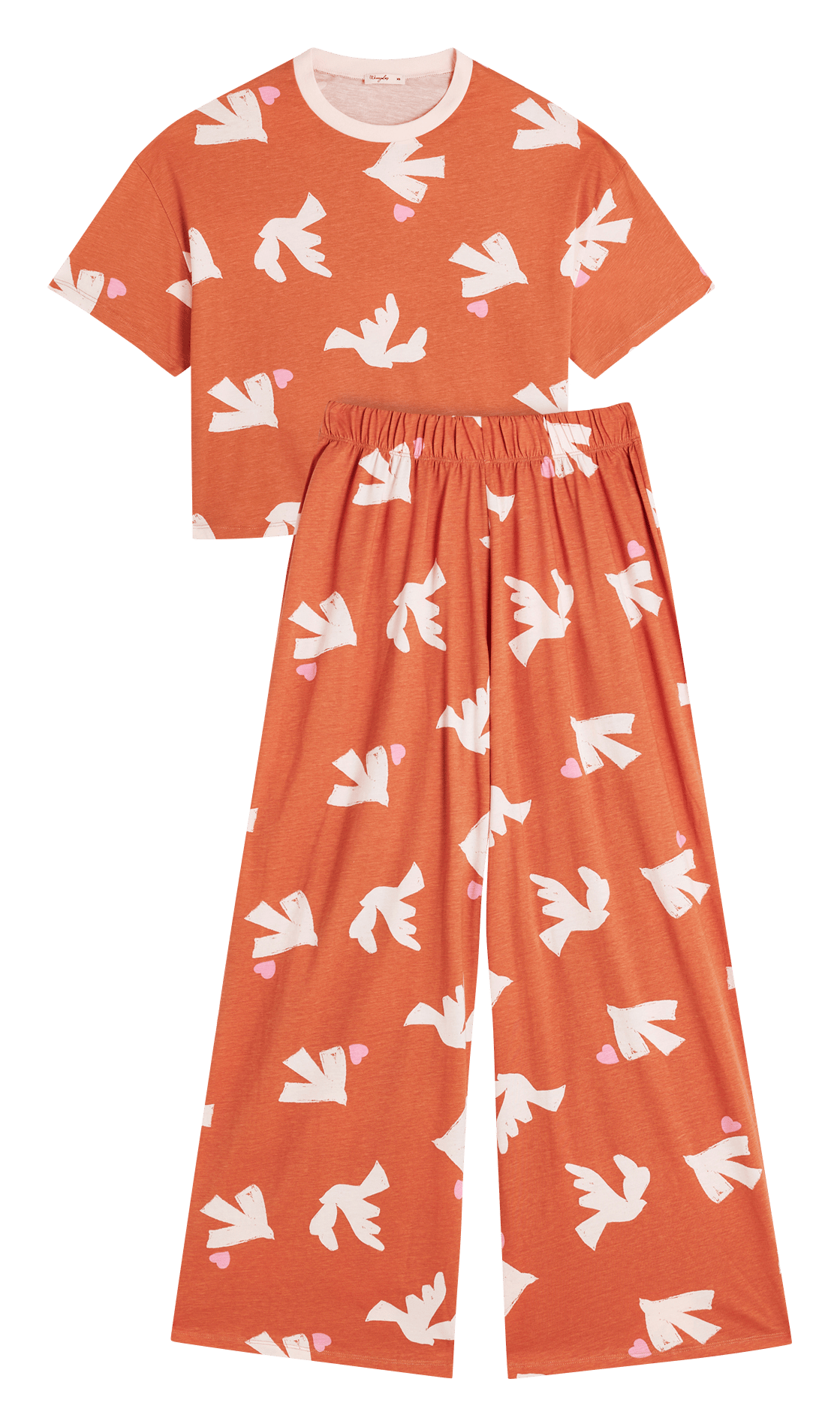 Ensemble de pyjama long ample imprimé WE ARE JOLIES Rose