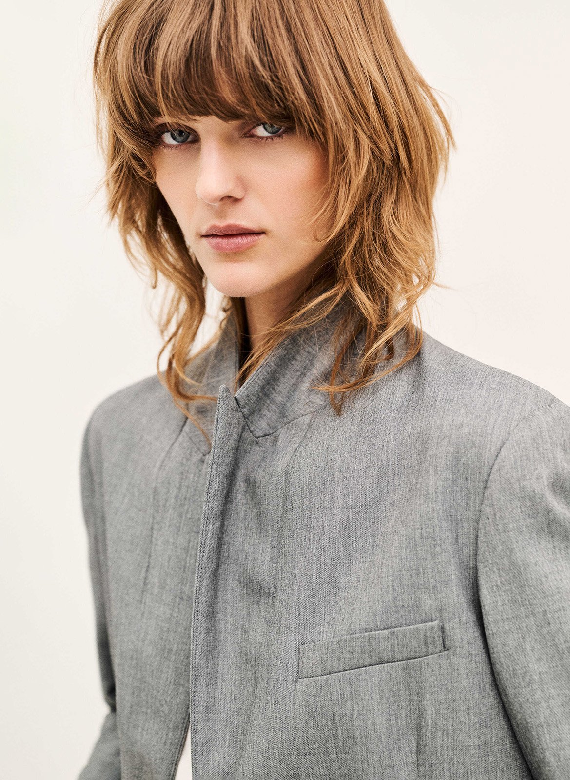 Veste tailleur oversize unie BA&SH Gris