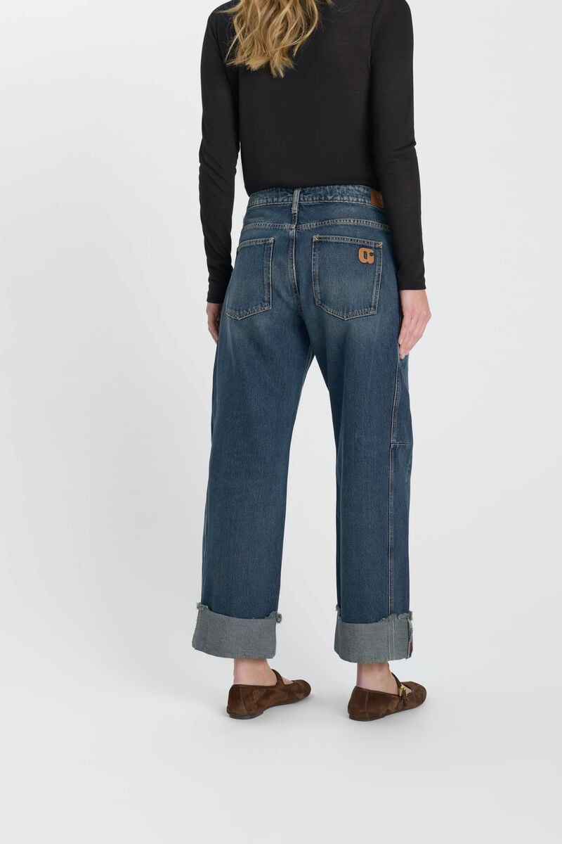 Loose-fit zip jeans LE TEMPS DES CERISES Blue