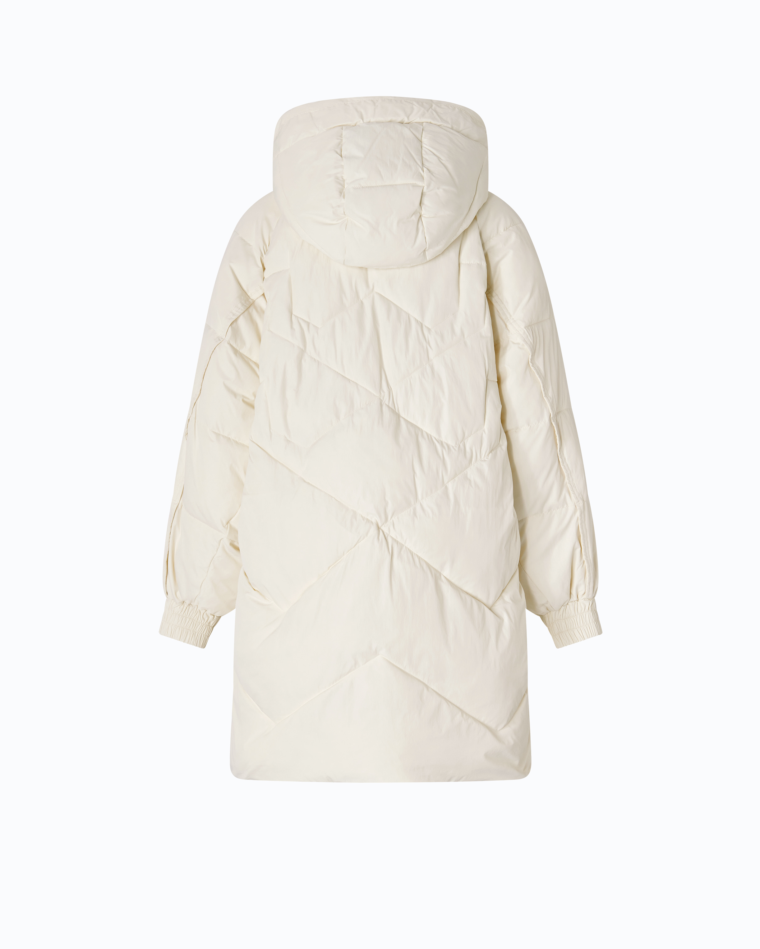 Doudoune longue matelassée à capuche PINKO Blanc