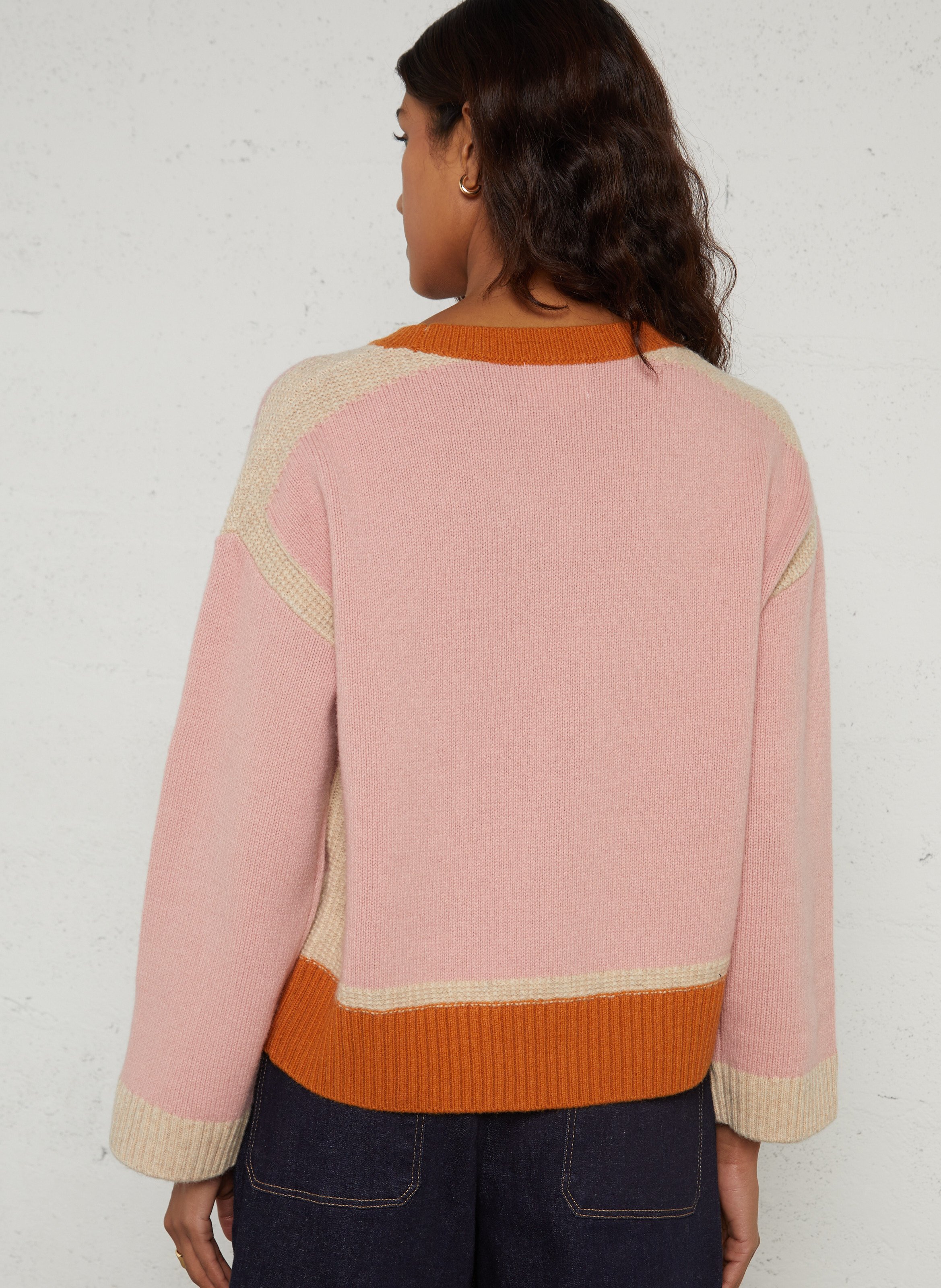 Pull ample en laine MAISON 123 Rose