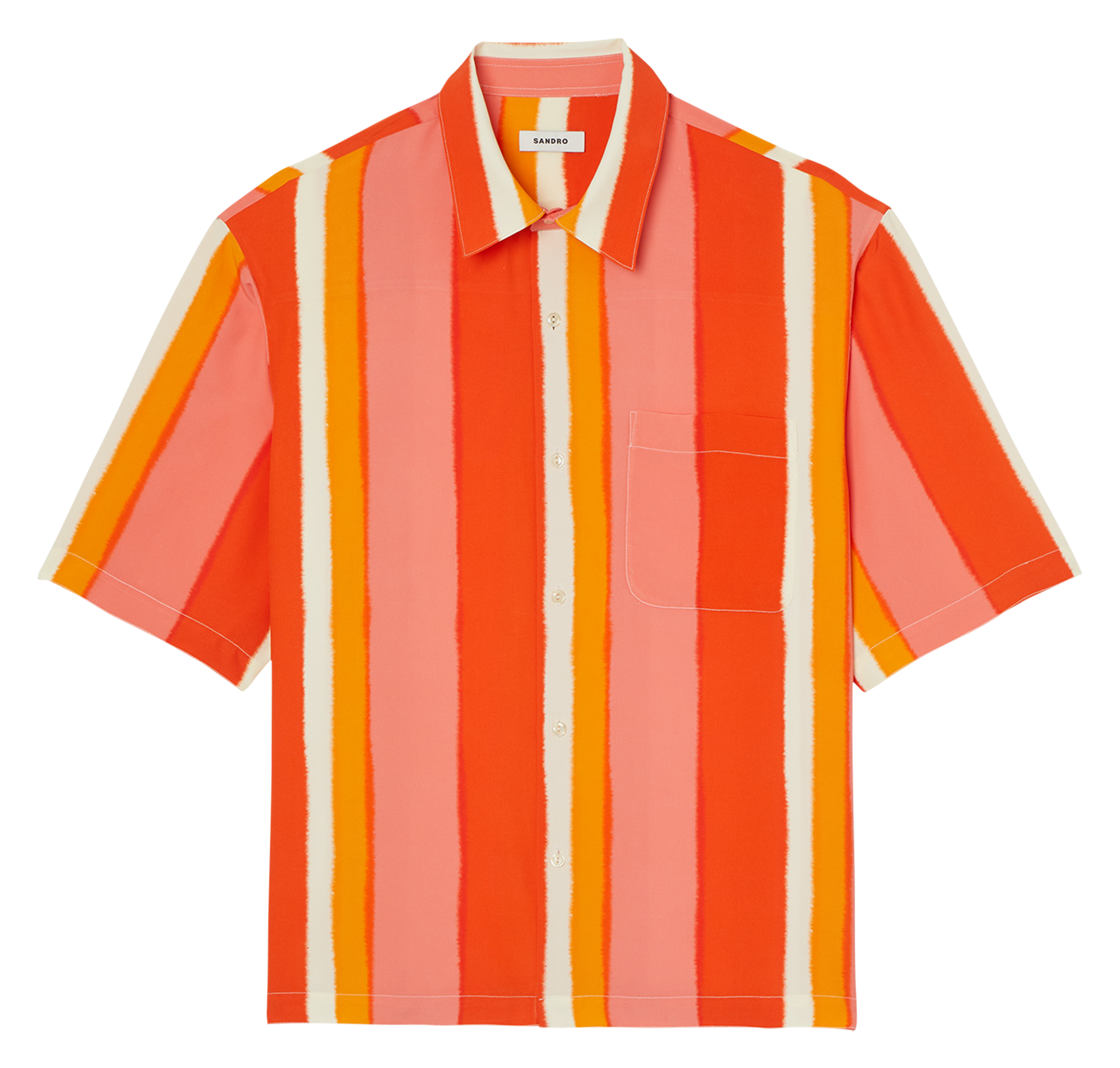 Striped shirt with classic collar RedSANDRO