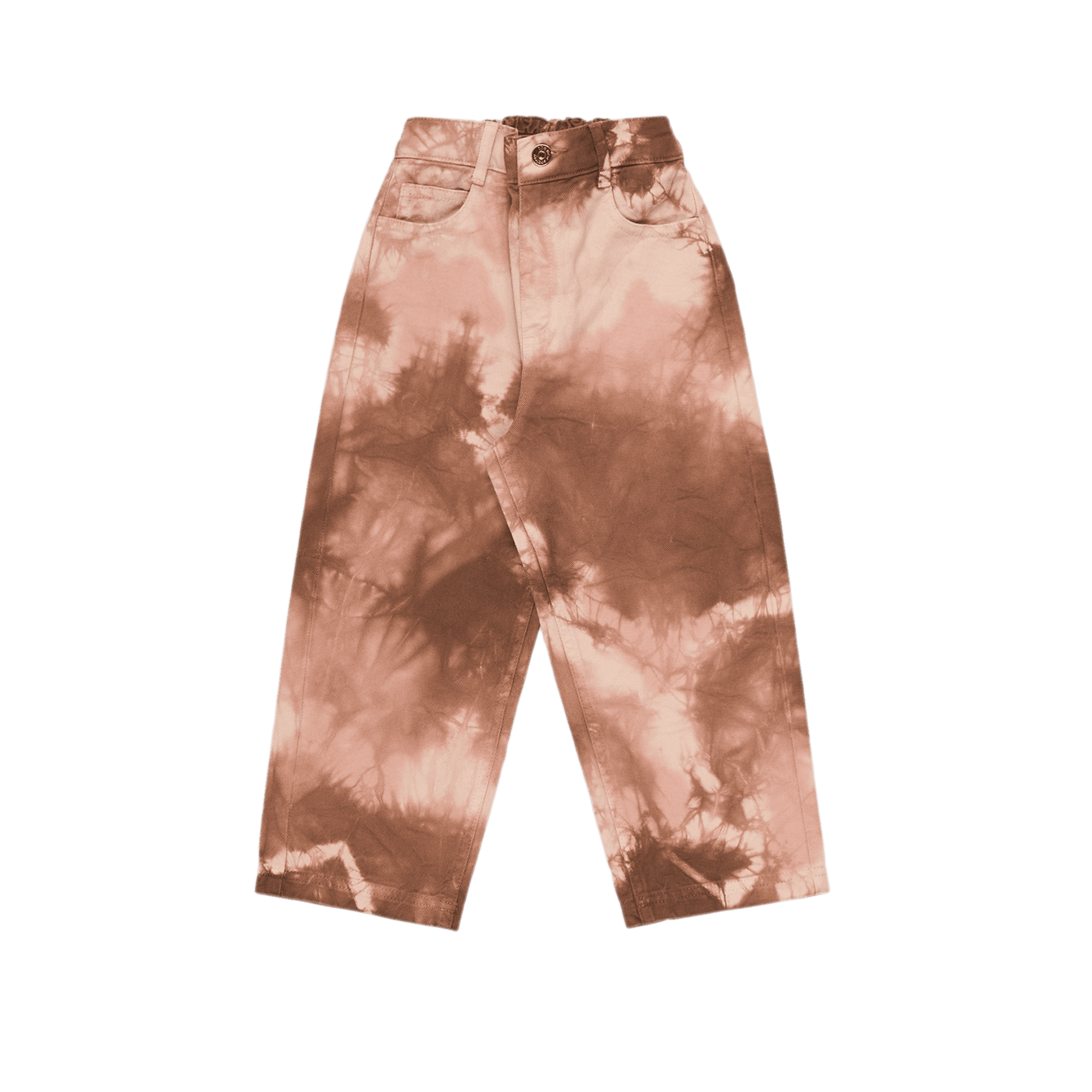 Printed cotton boyfriend jeans THE NEW SOCIETY Brown