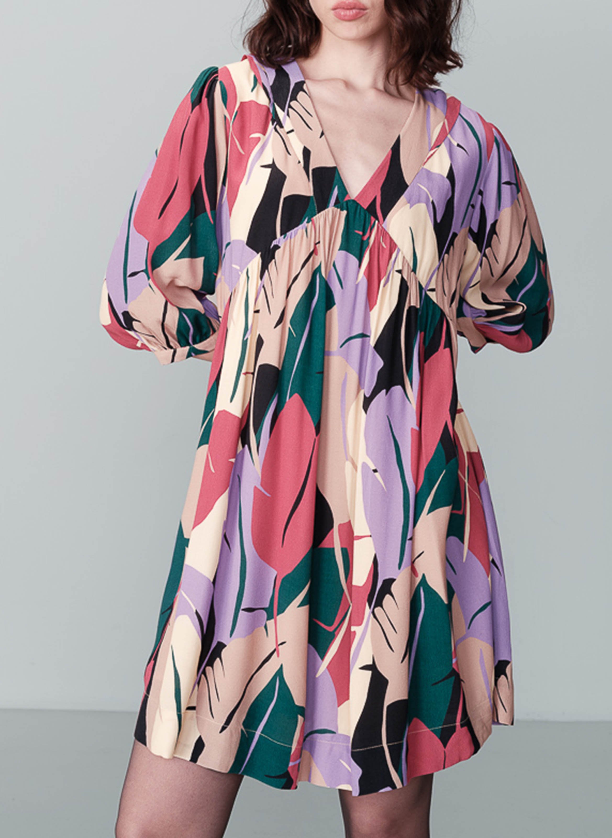 Robe courte baby-doll imprimée GRACE ET MILA Multicolore