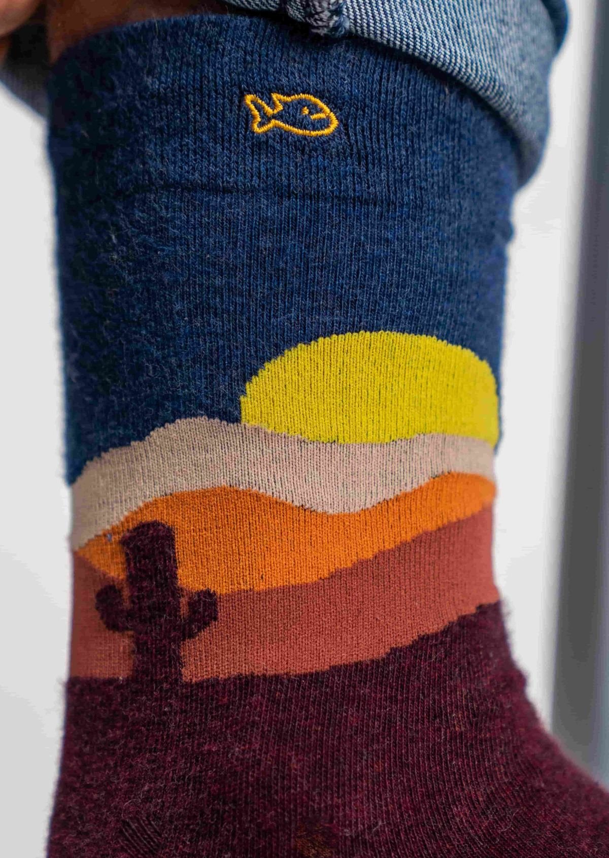 Combed cotton socks with patterns BILLYBELT Multicolored
