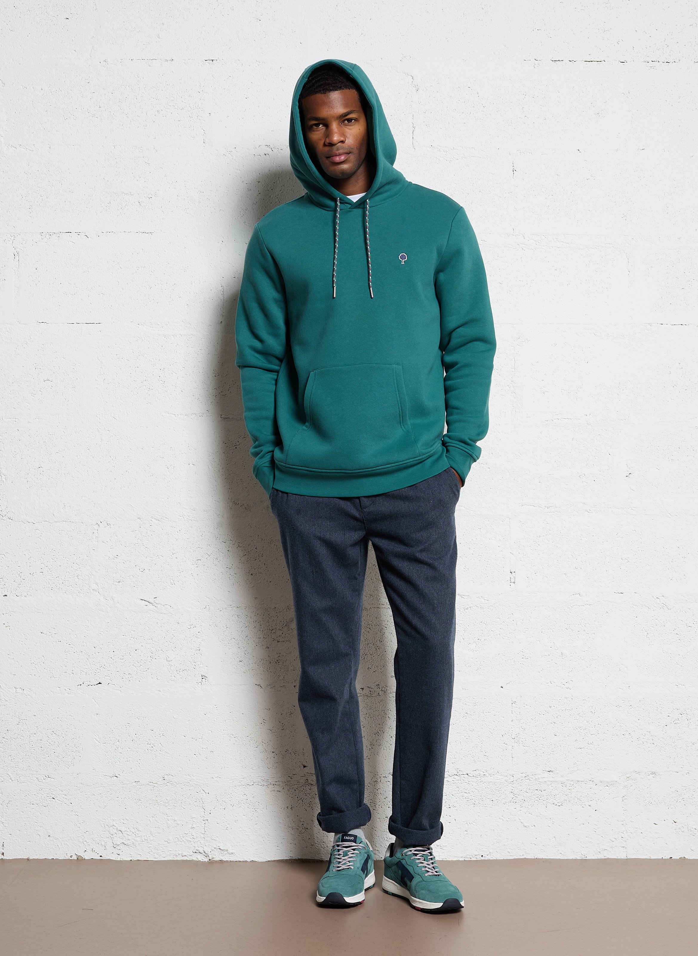 Gerade geschnittene Hose - Woll-Mix FAGUO Blau