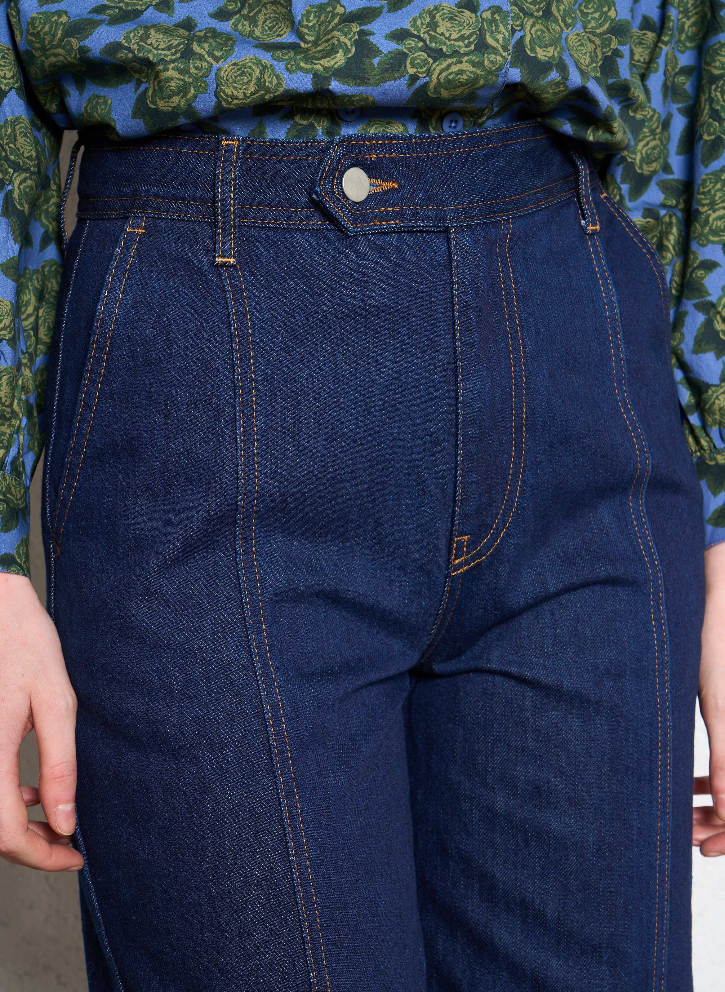 Jean brut droit en coton THE TINY BIG SISTER Bleu