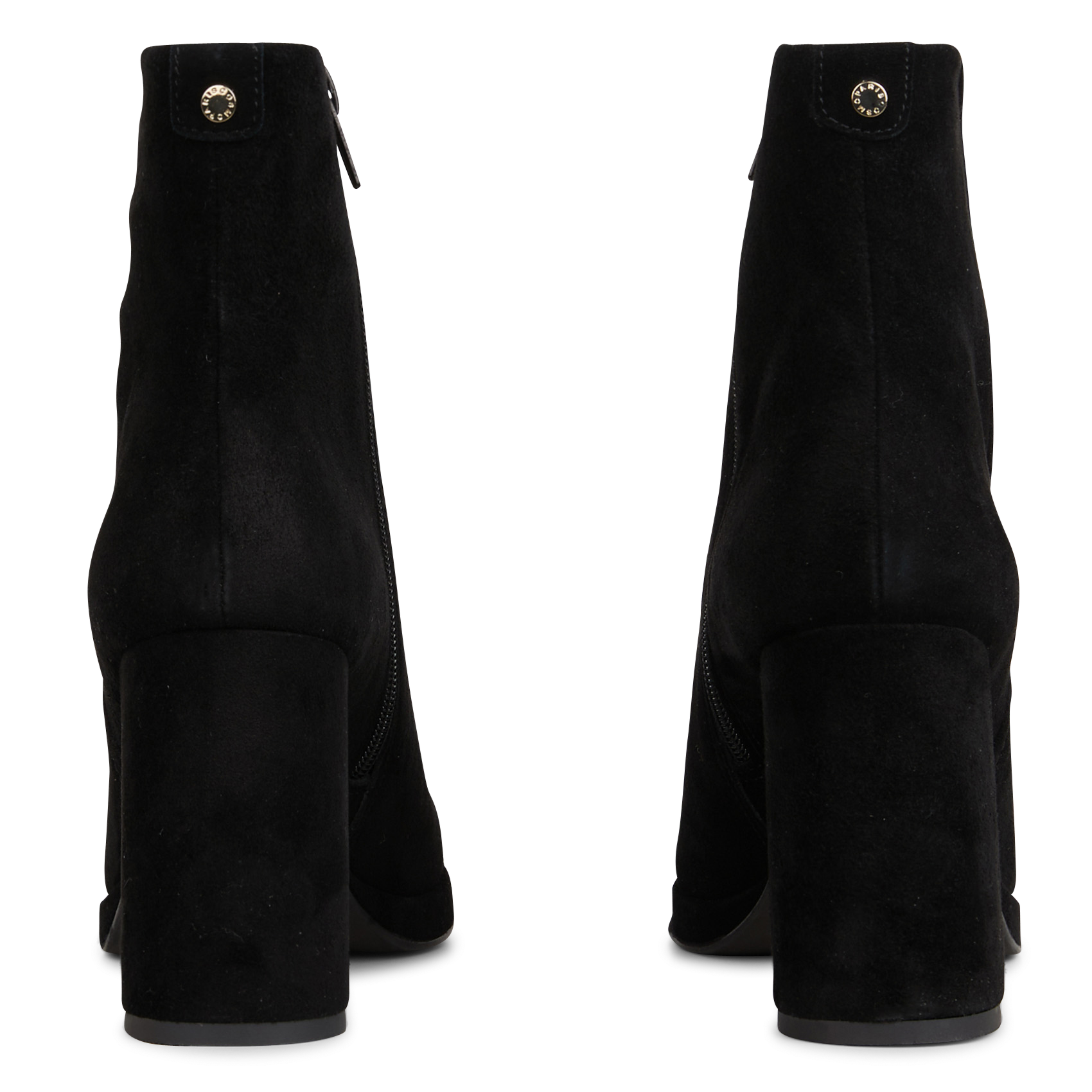 Chaloupa suede heeled ankle boots COSMOPARIS Black