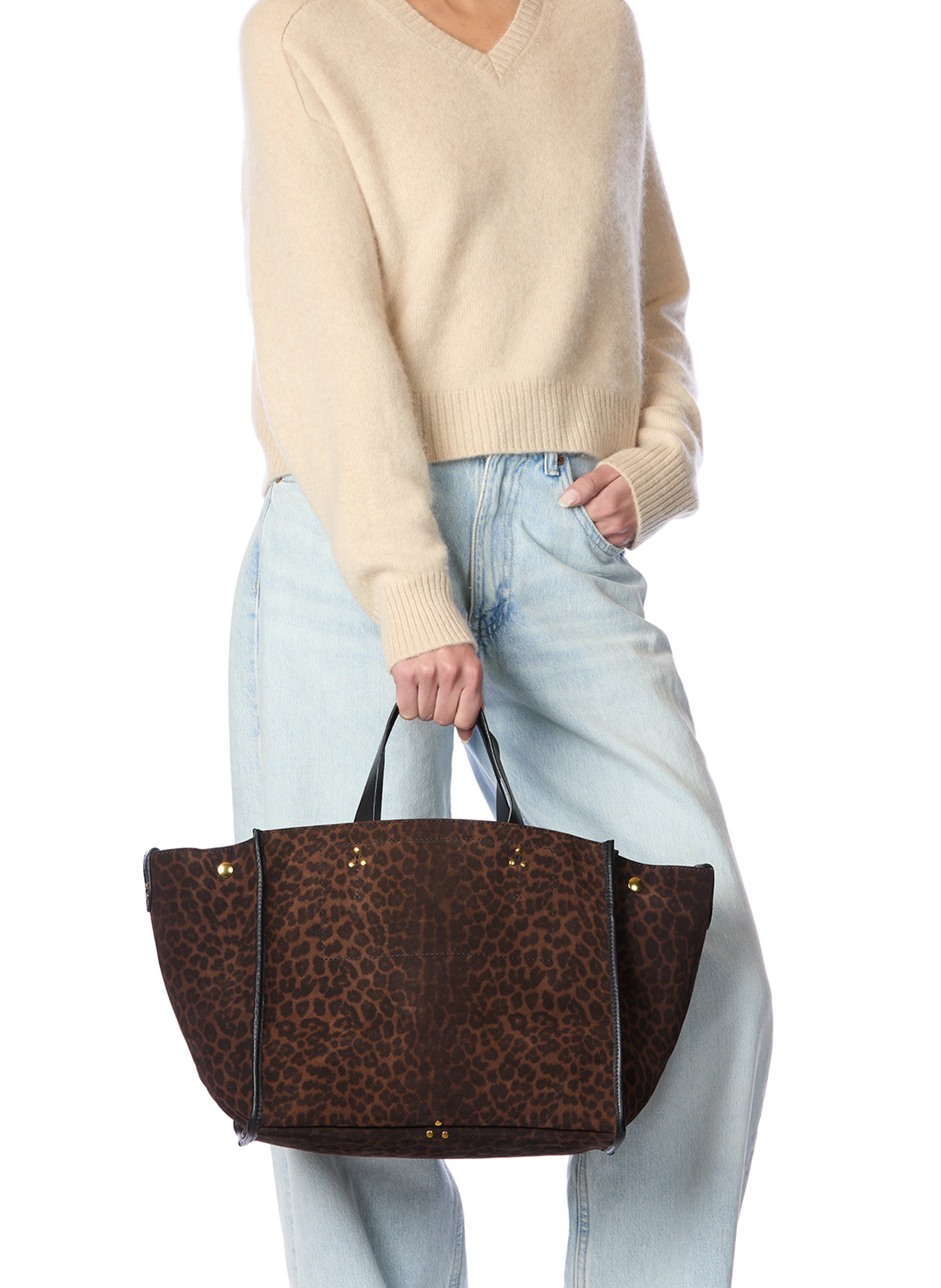 Suede tote bag JEROME DREYFUSS Multicolored