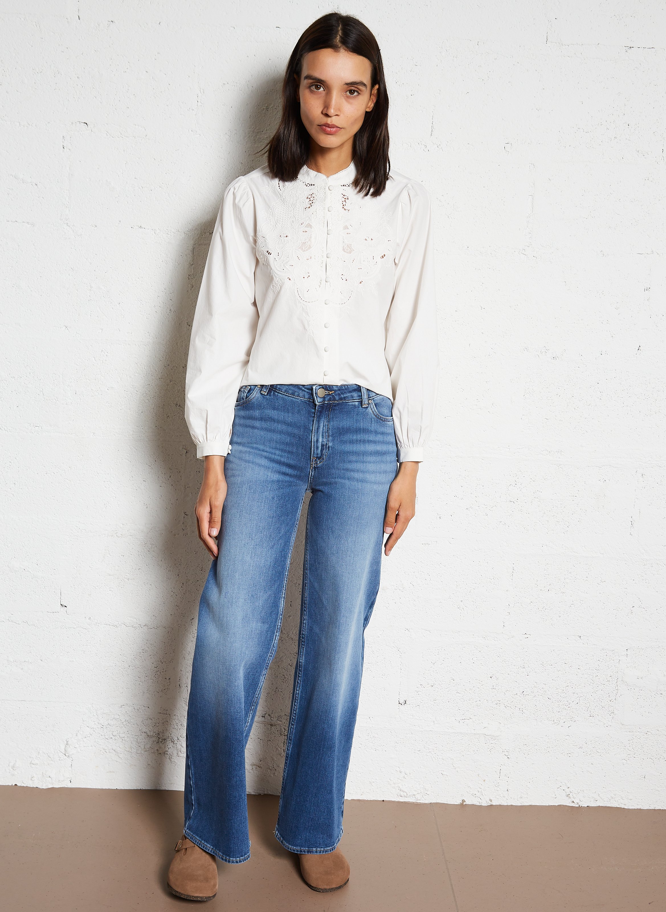 High-rise wide-leg jeans MAISON 123 Blue