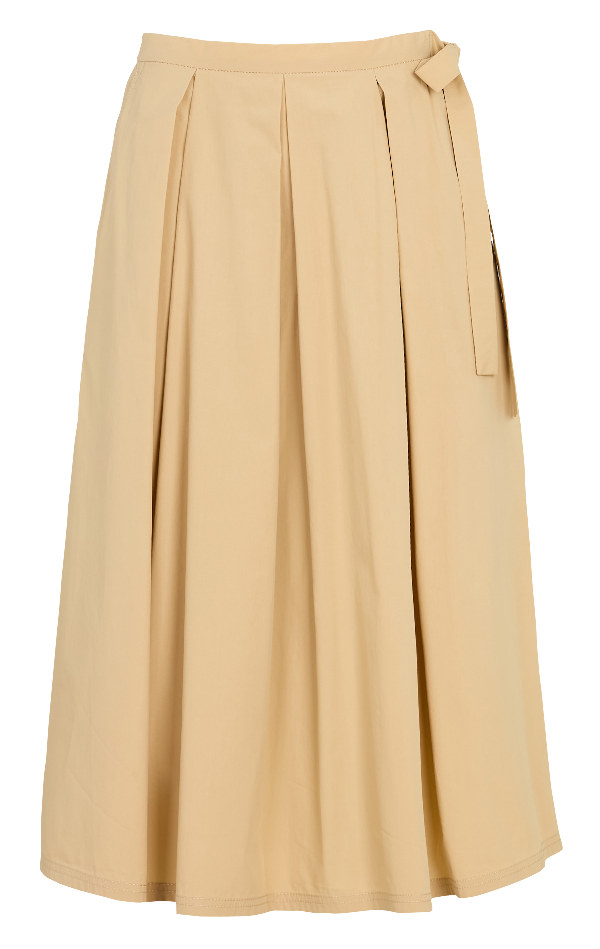 Jupe midi plissée en coton MAX MARA WEEK END Beige