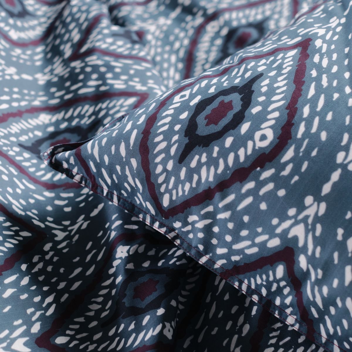 Printed cotton bed set TODAY LINGE DE MAISON Blue