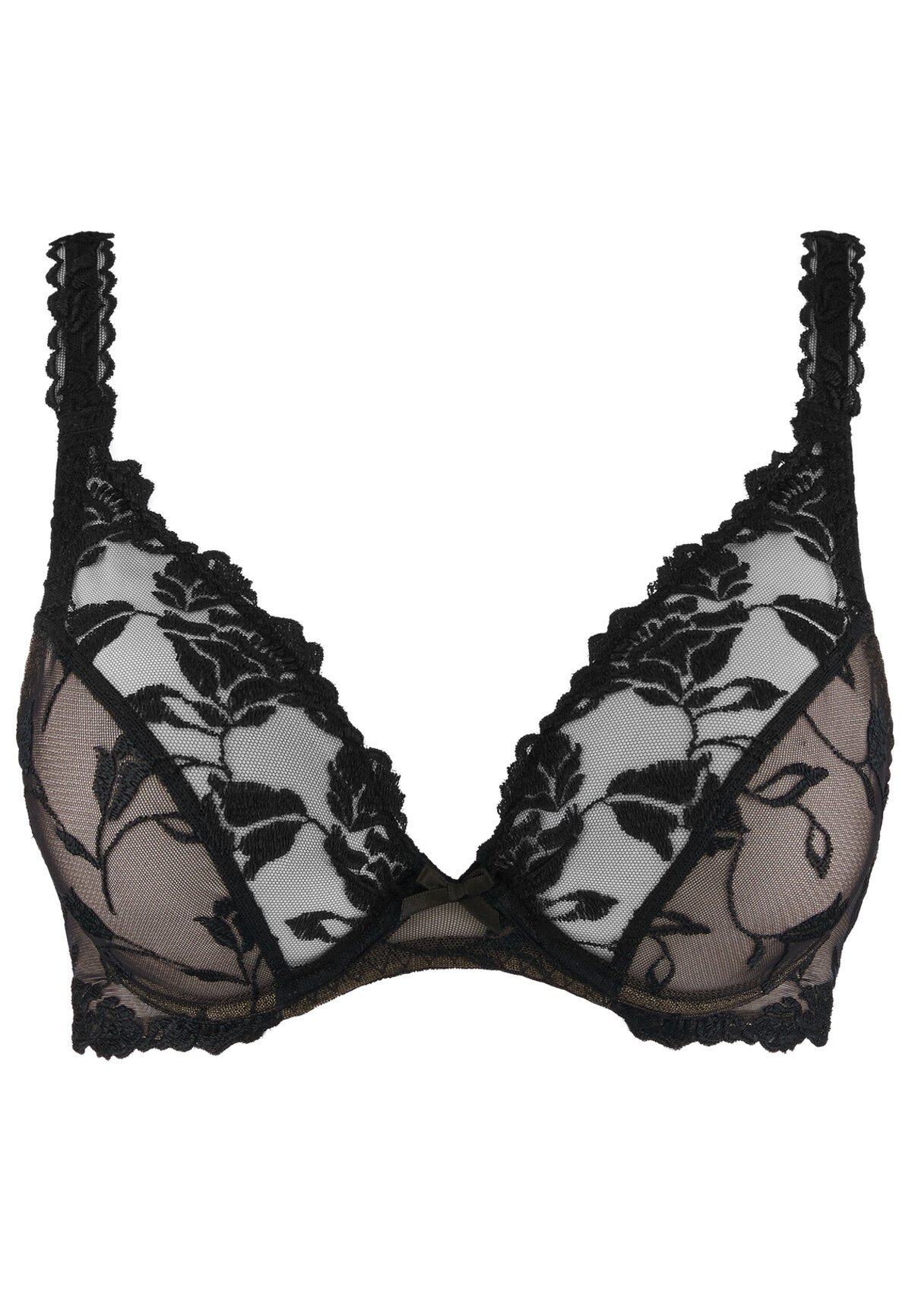 A la Folie kohl black underwired triangle bra AUBADE Black
