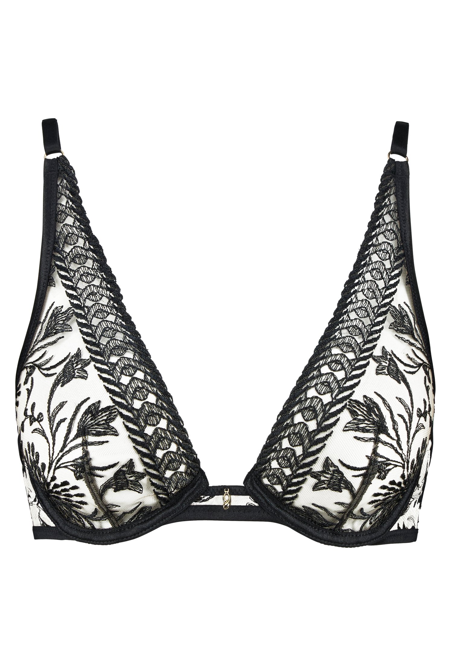 A la Folie kohl black underwired triangle bra AUBADE Black